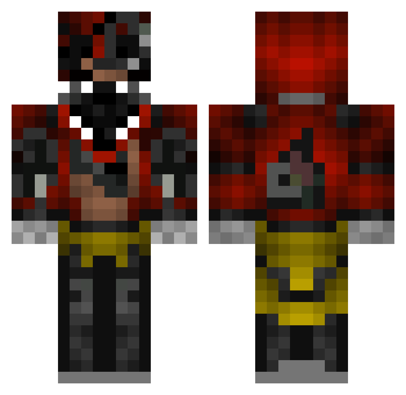 Robin_2405 Minecraft skin, front and back view