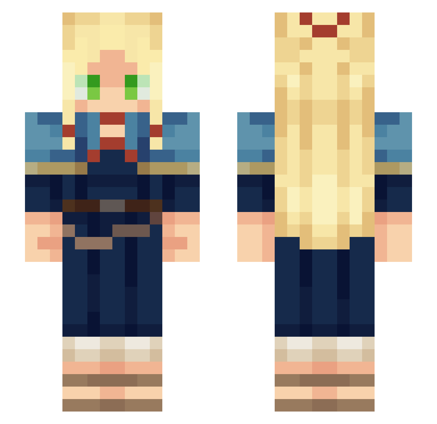 Vyana Minecraft skin, front and back view