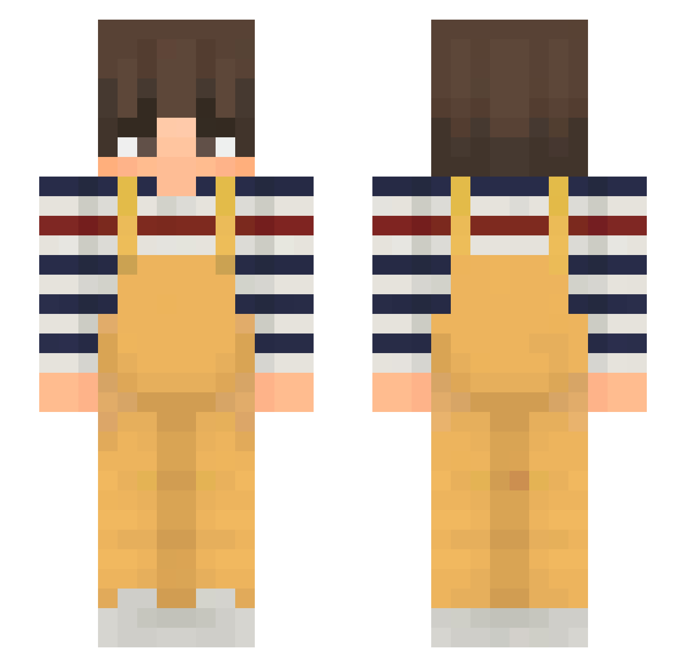 Shall0wer Minecraft skin, front and back view