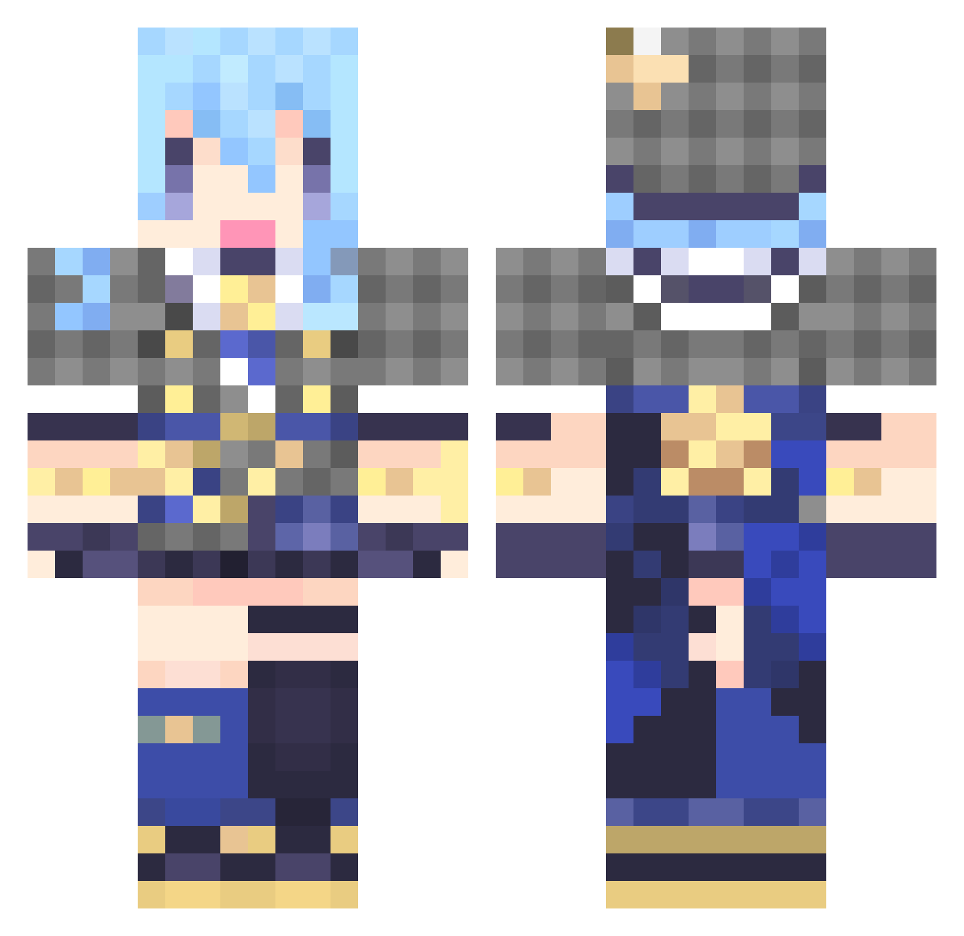 Doolan69 Minecraft skin, front and back view