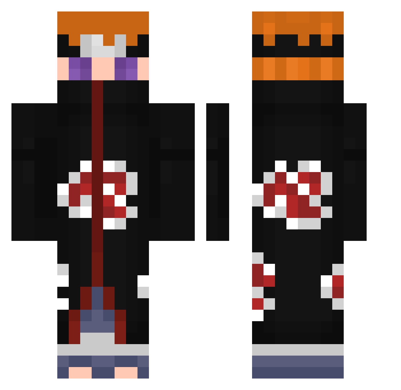 Yxungnicxh Minecraft skin, front and back view