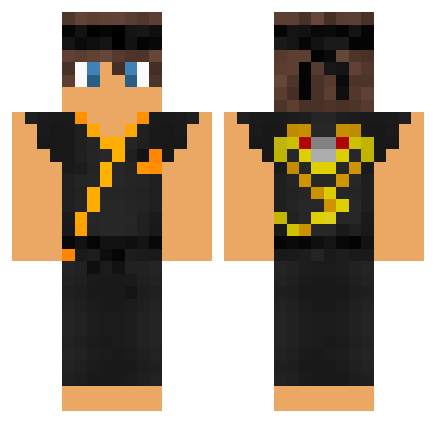 AlonzoCuad Minecraft skin, front and back view