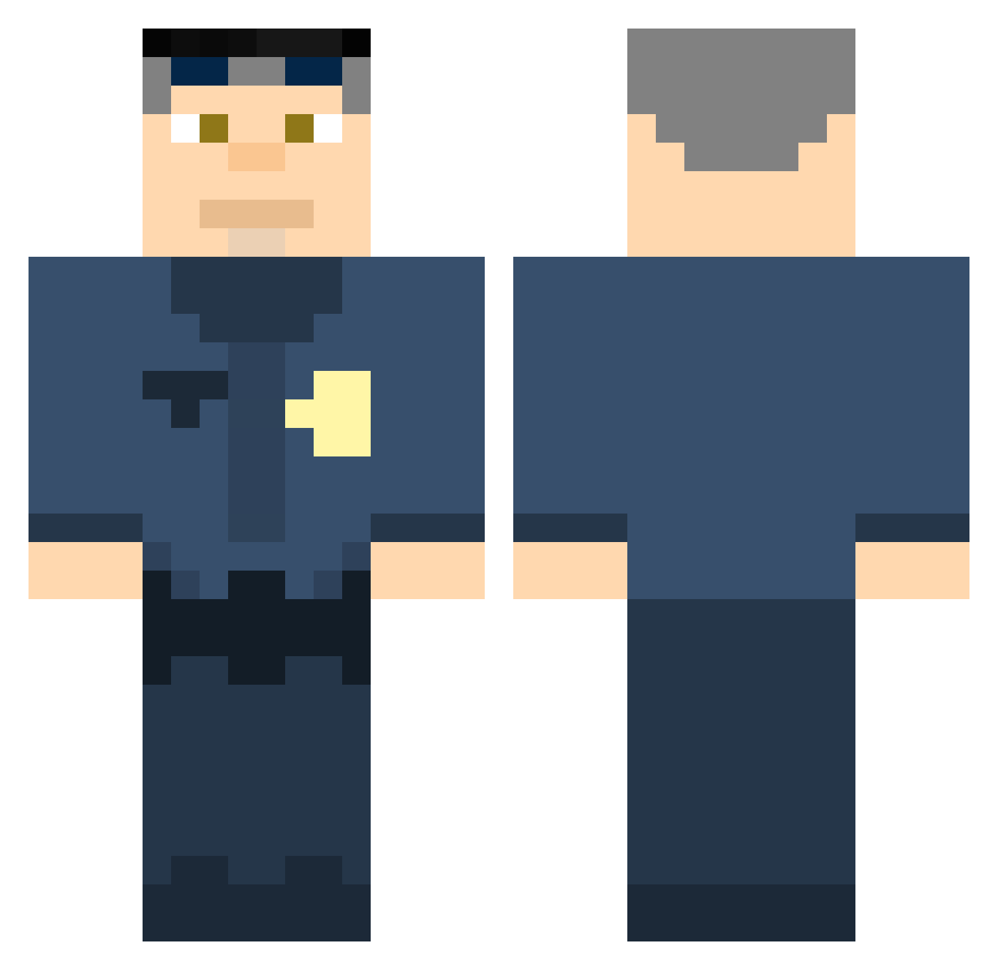 ScaryJackson25 Minecraft skin, front and back view