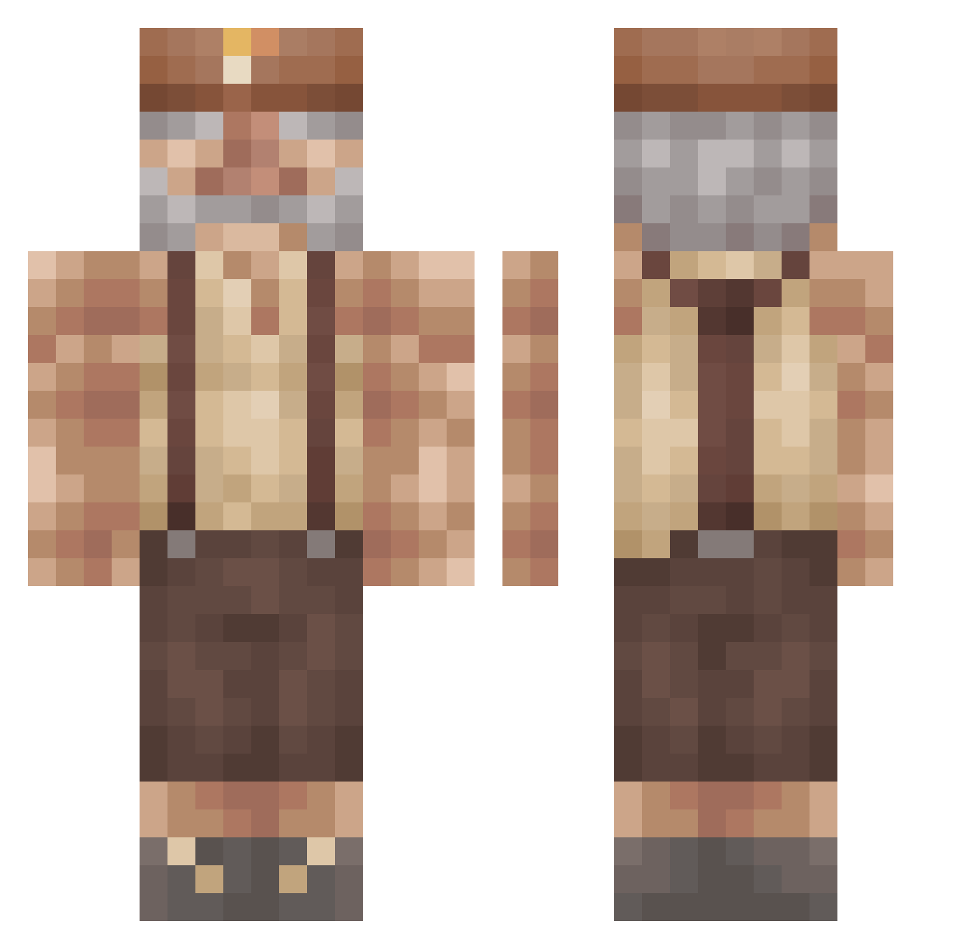 HarvardOffical Minecraft skin, front and back view