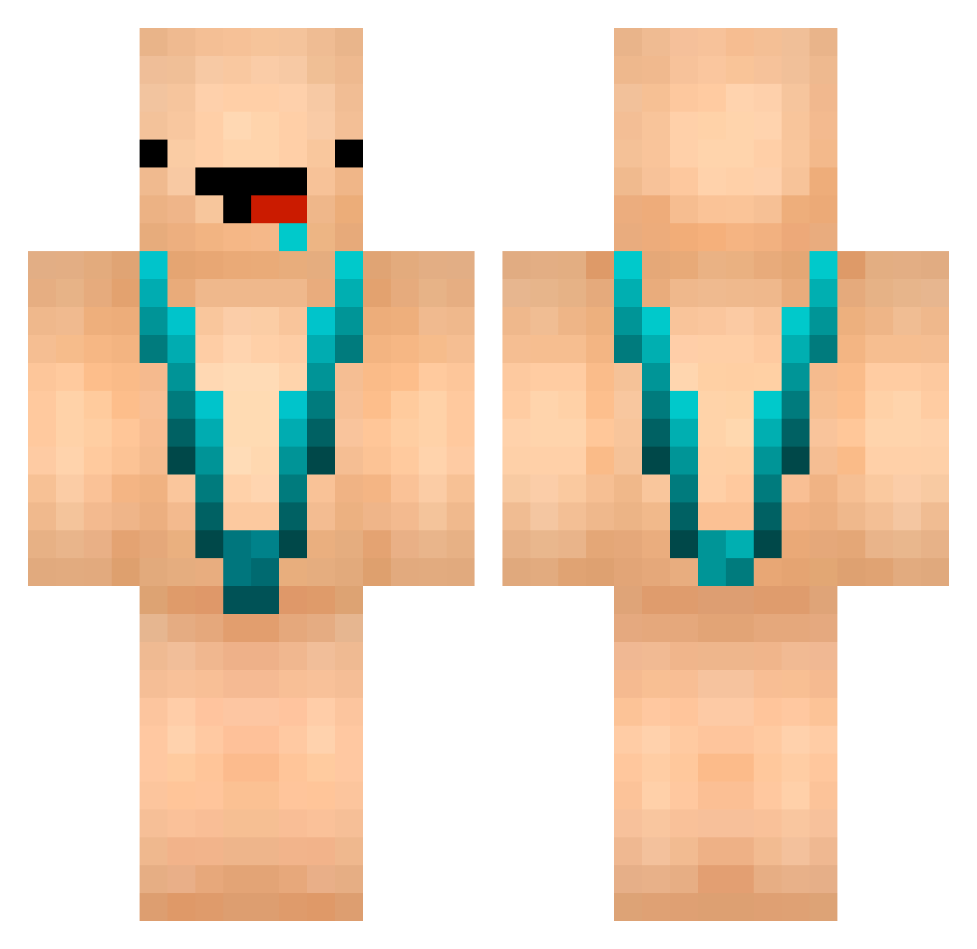 Stretch_ Minecraft skin, front and back view