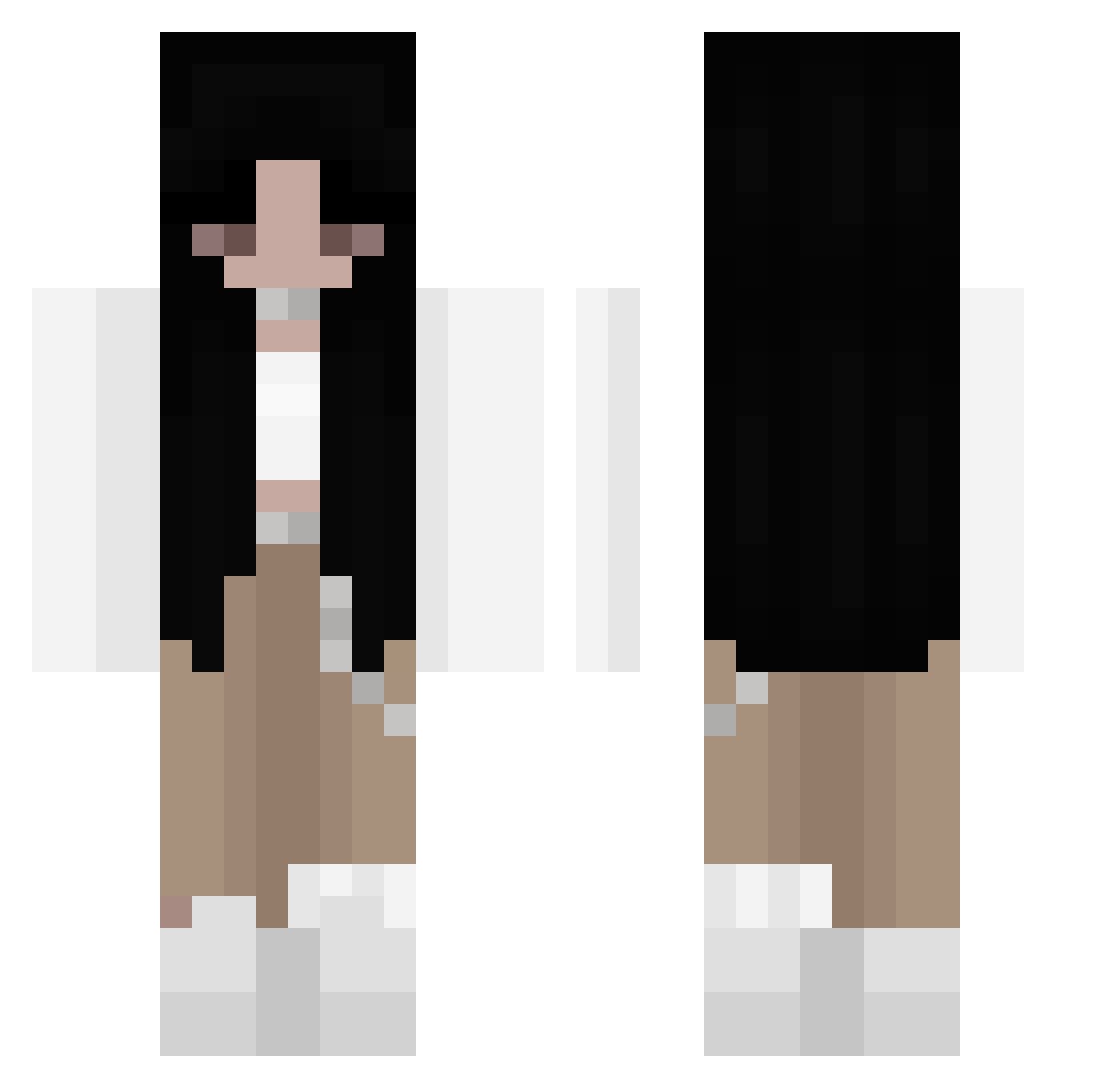 juhooo_ Minecraft skin, front and back view