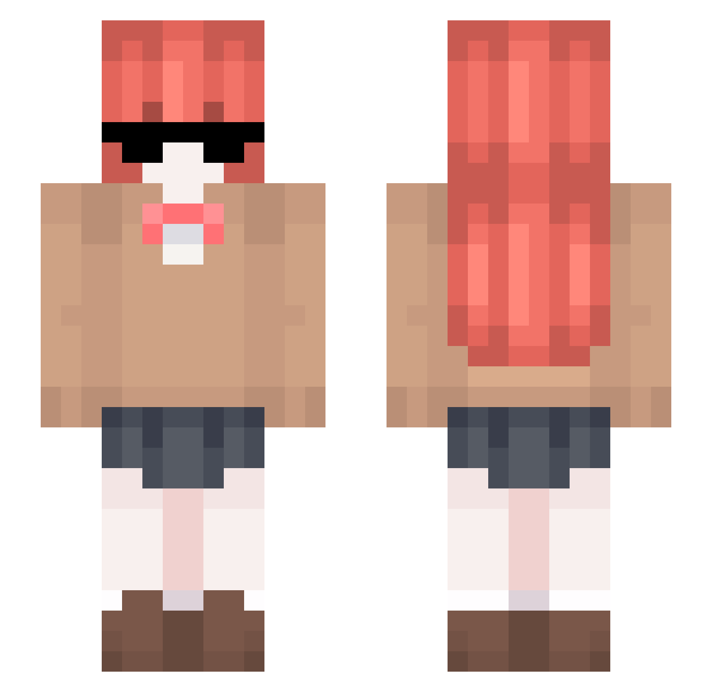 chopped_chud Minecraft skin, front and back view