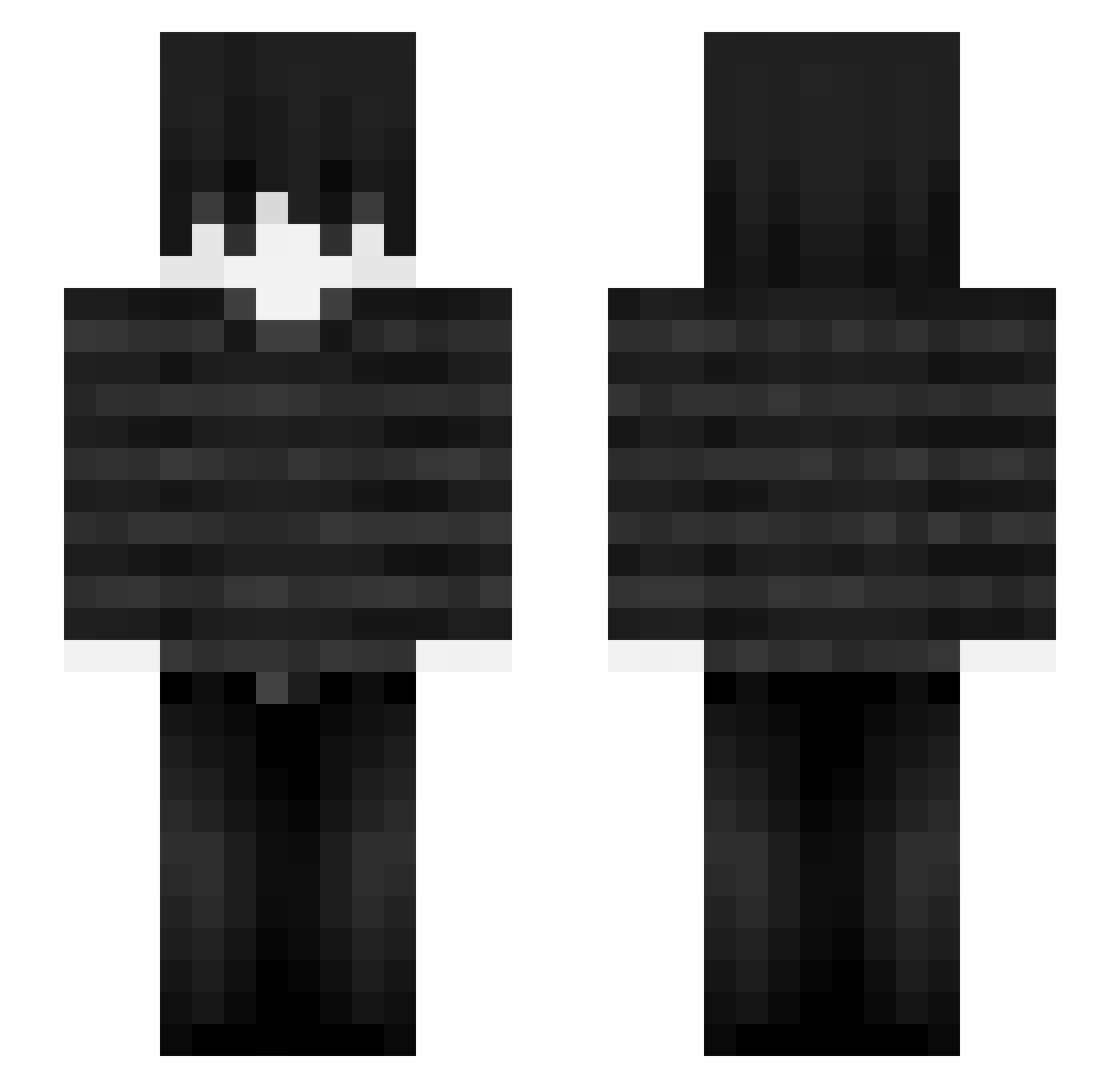 xXb4rteqXx Minecraft skin, front and back view