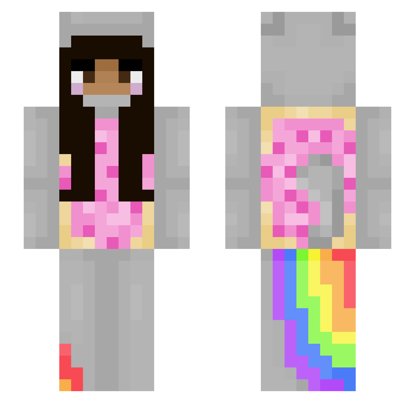 sophianotallowed Minecraft skin, front and back view