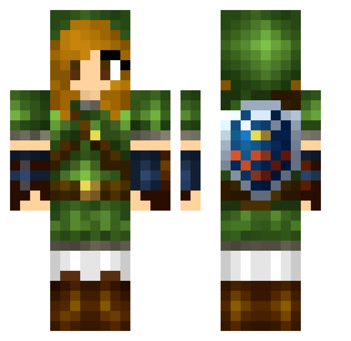 TheGreaterGood Minecraft skin, front and back view