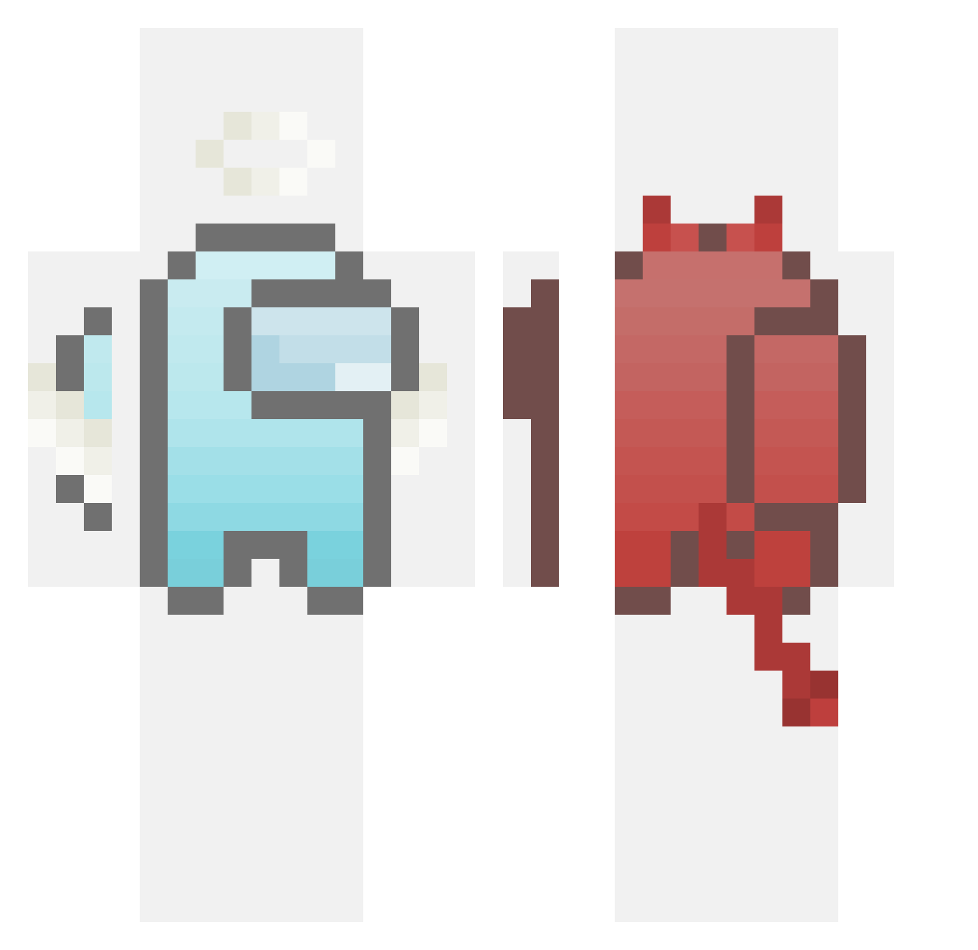 DJFloppyPancakes Minecraft skin, front and back view