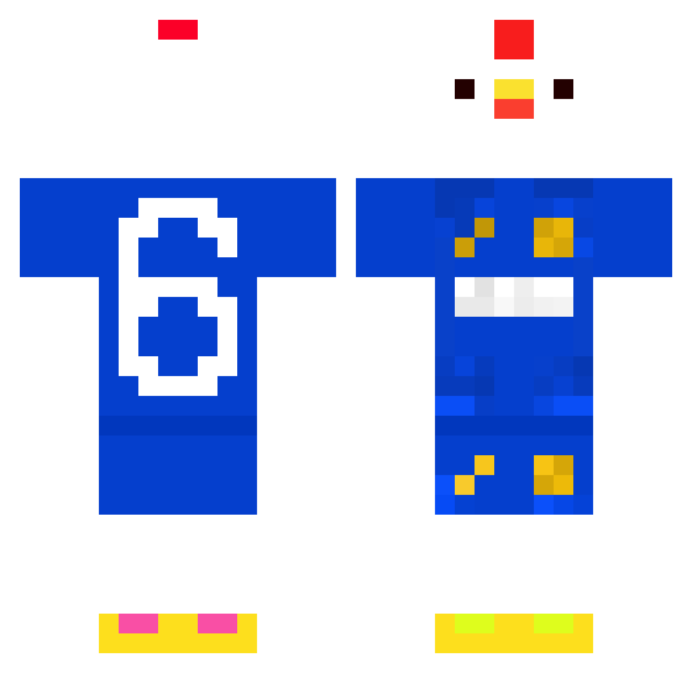 borify Minecraft skin, front and back view