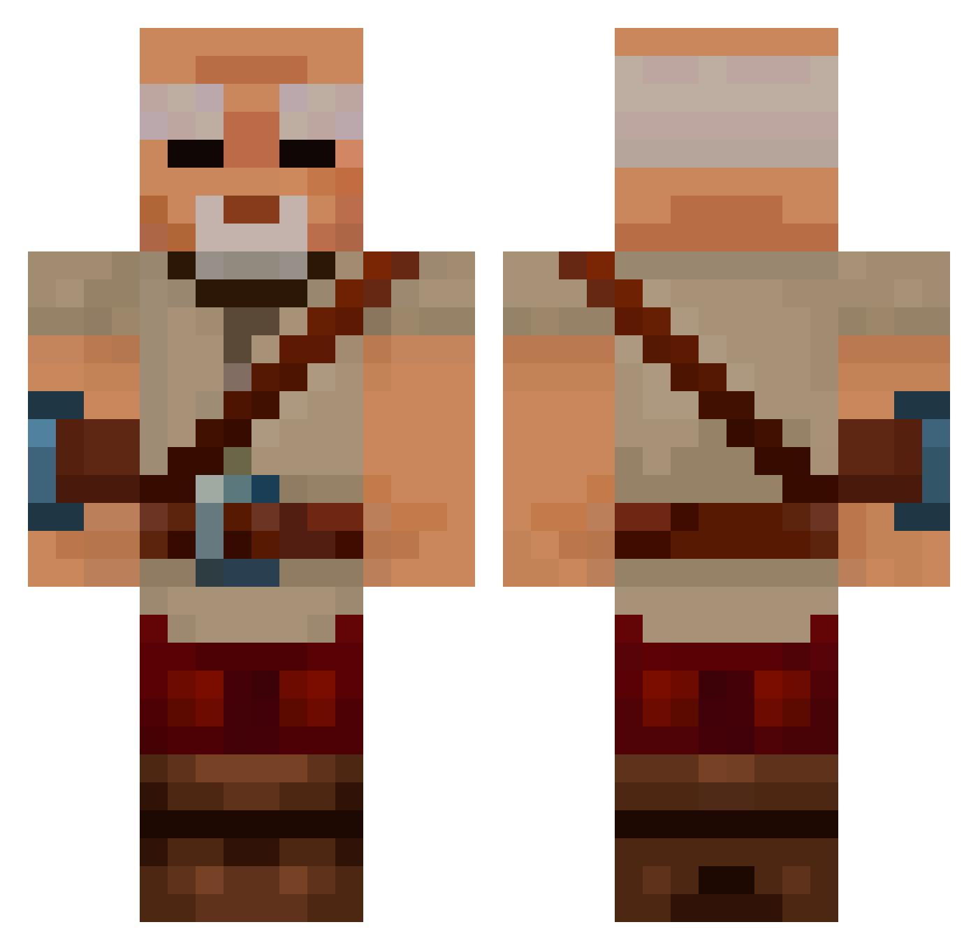5weatMC Minecraft skin, front and back view