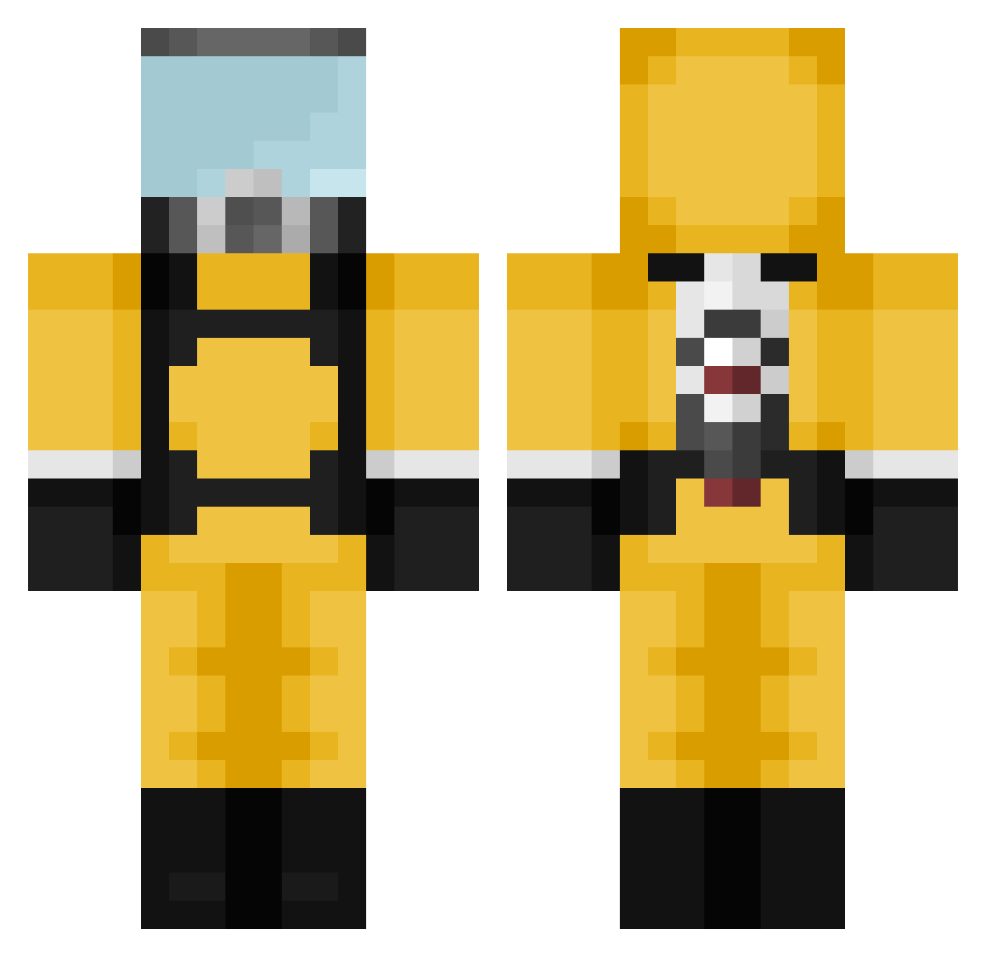 SAHDad Minecraft skin, front and back view