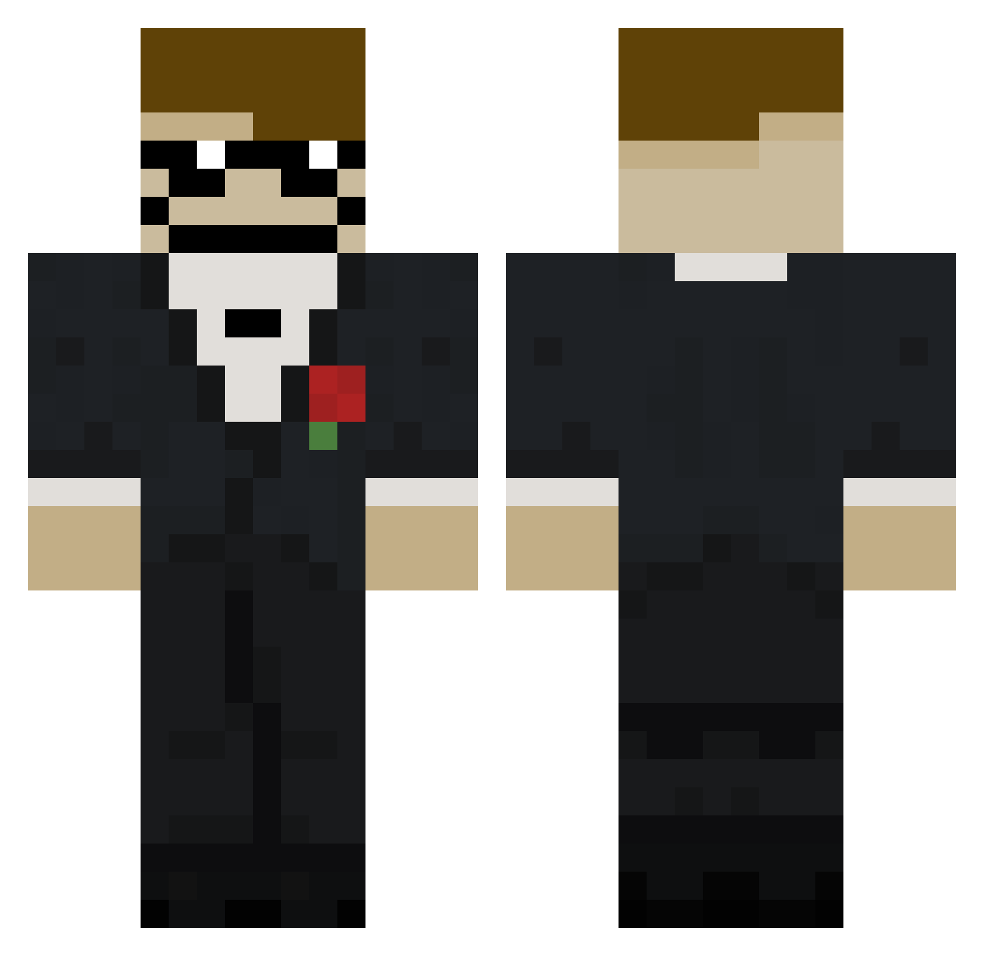 EarthlyGnat58 Minecraft skin, front and back view