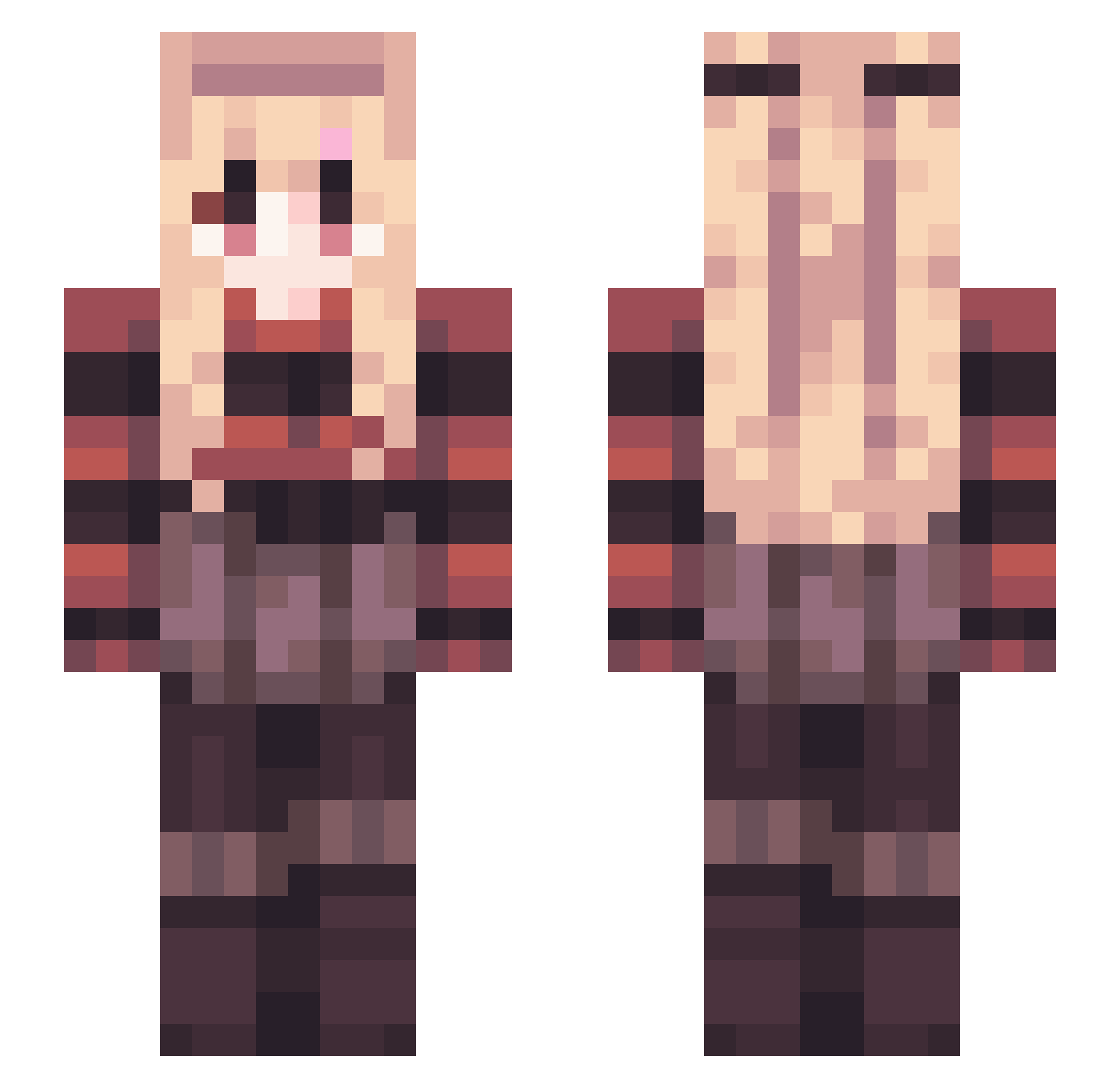 Small_pop Minecraft skin, front and back view