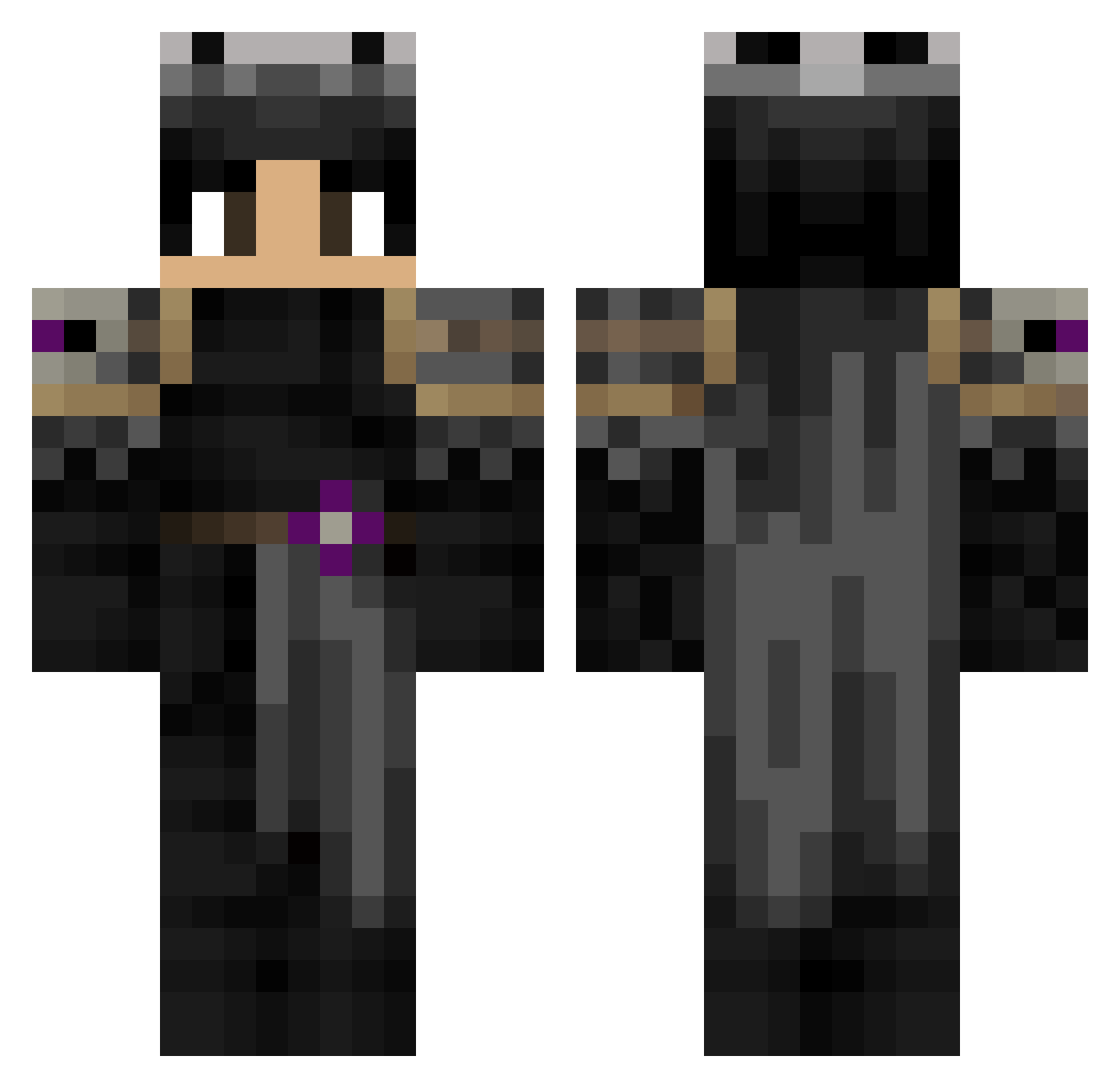 Krengii Minecraft skin, front and back view