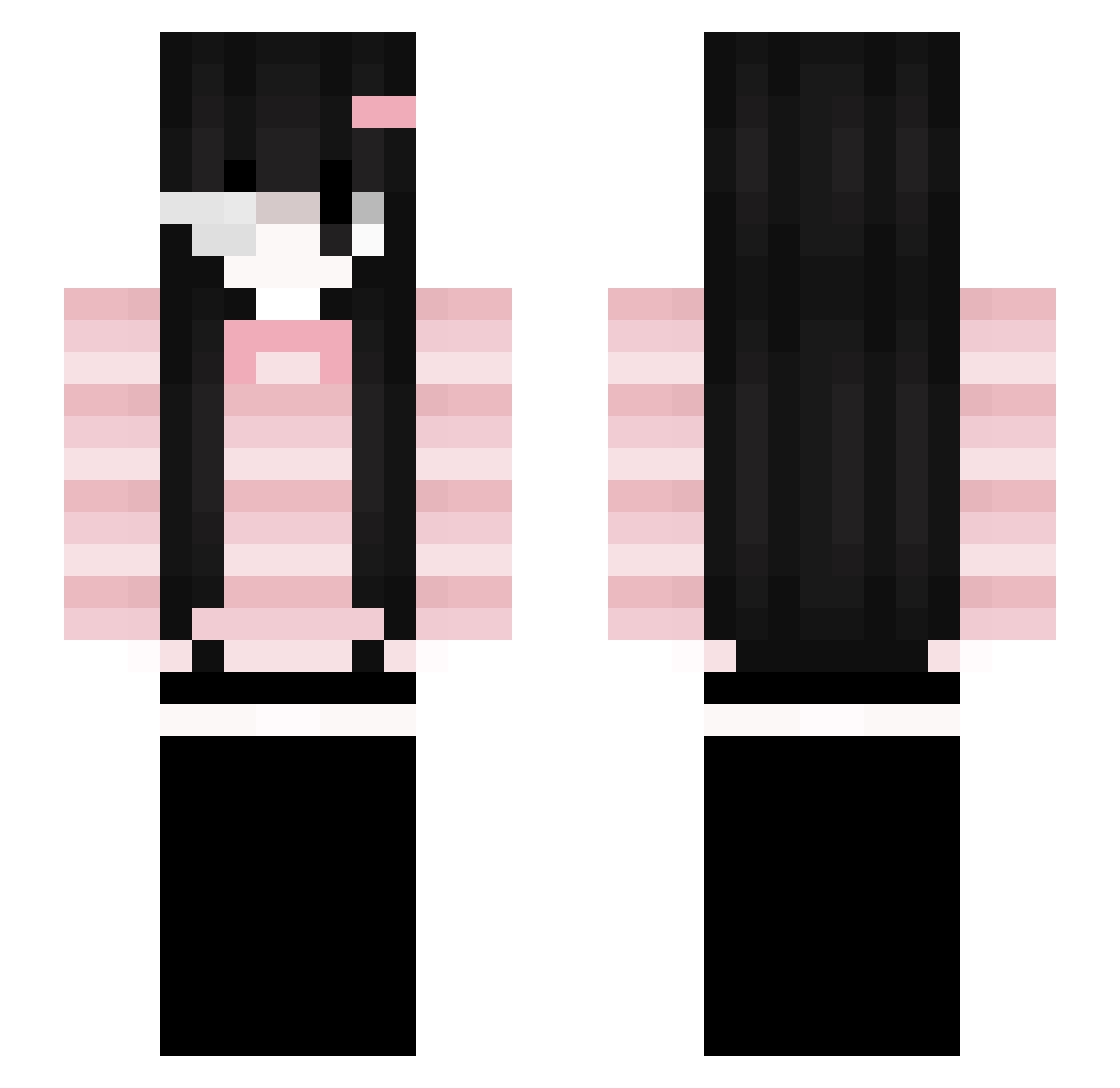 eenhoornzaja Minecraft skin, front and back view
