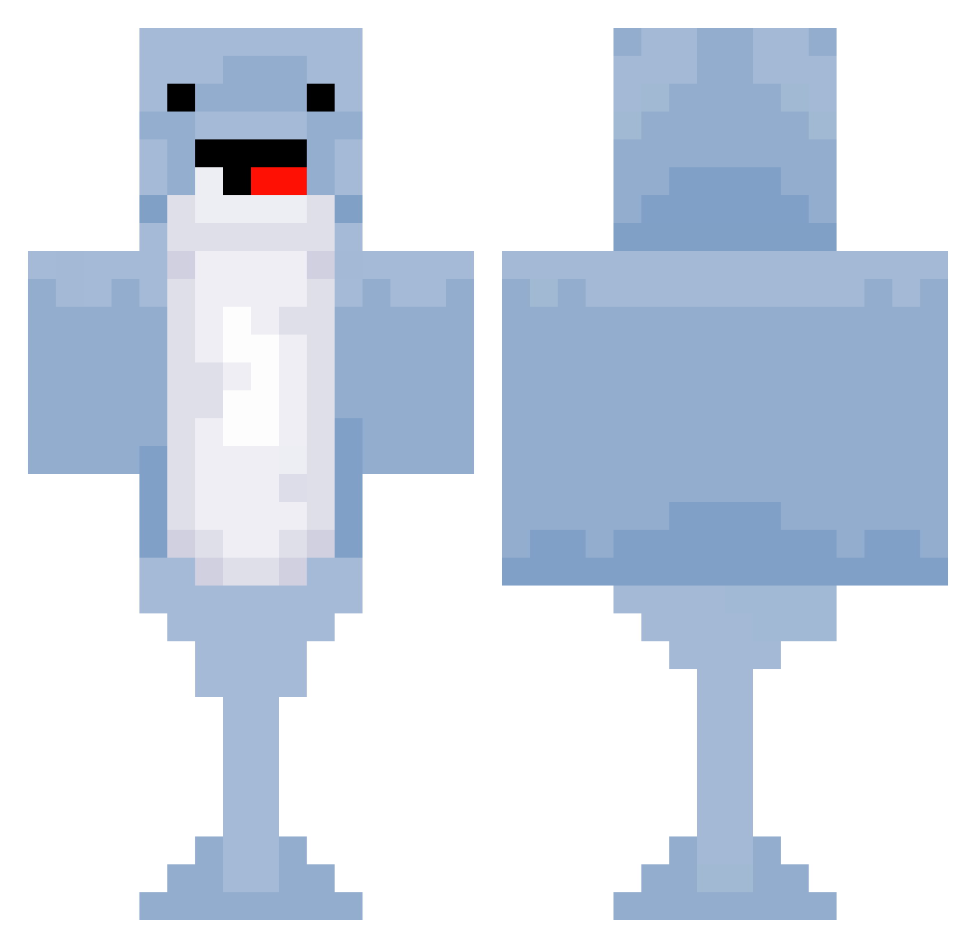 Beanie21 Minecraft skin, front and back view