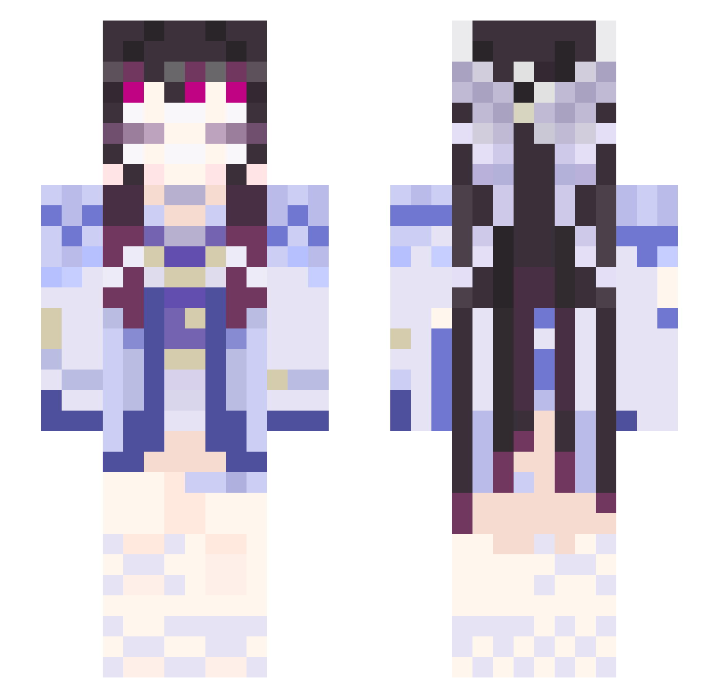 slime_Darkblack Minecraft skin, front and back view