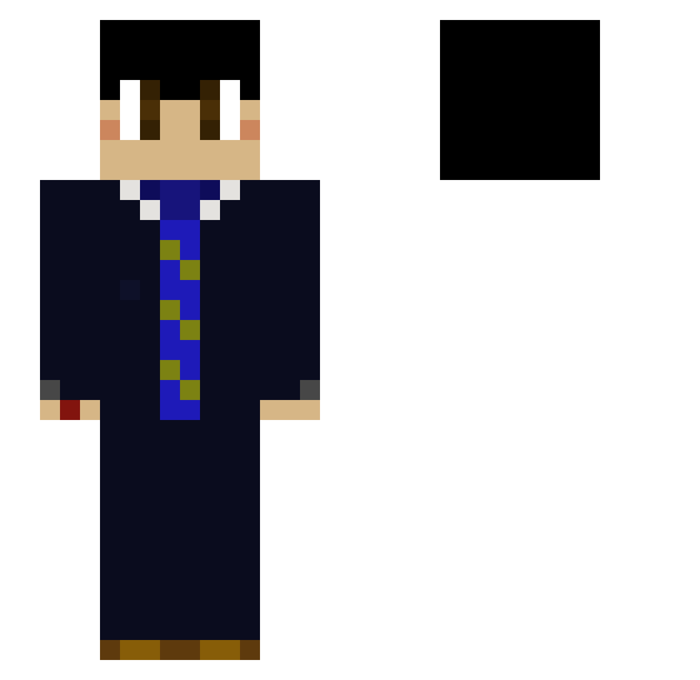 antistrange Minecraft skin, front and back view
