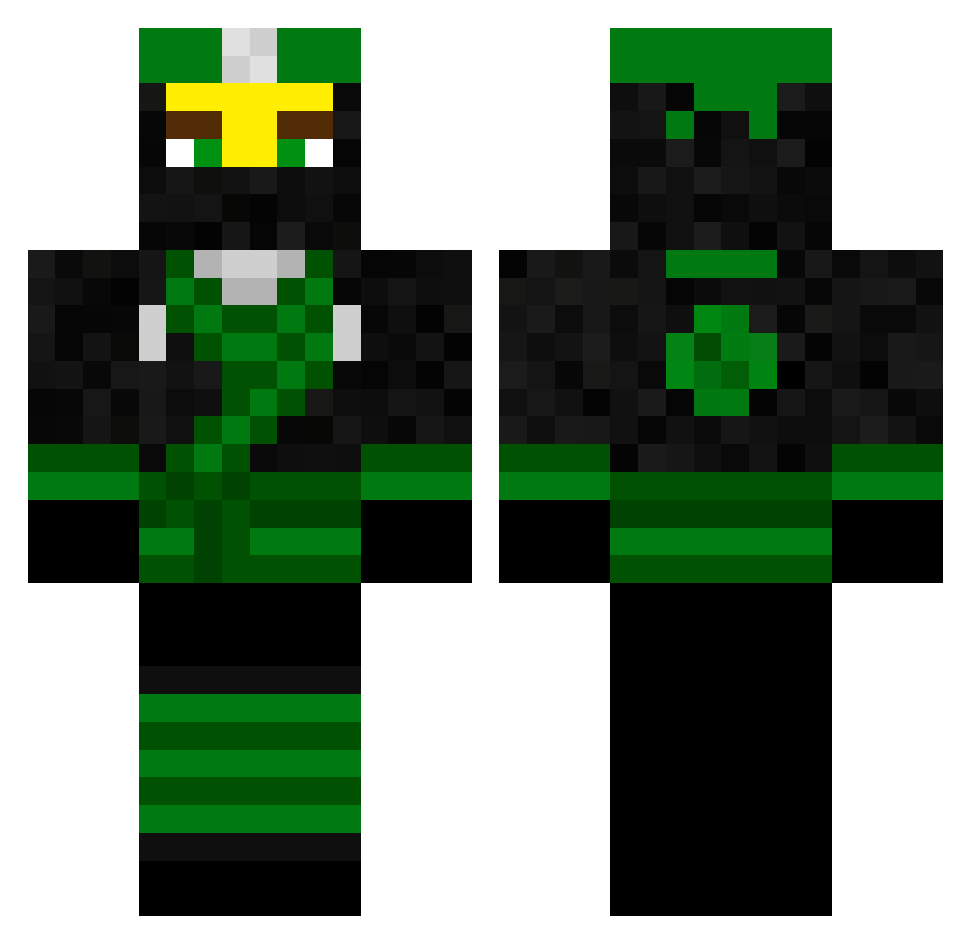 Darkelfkirsh Minecraft skin, front and back view