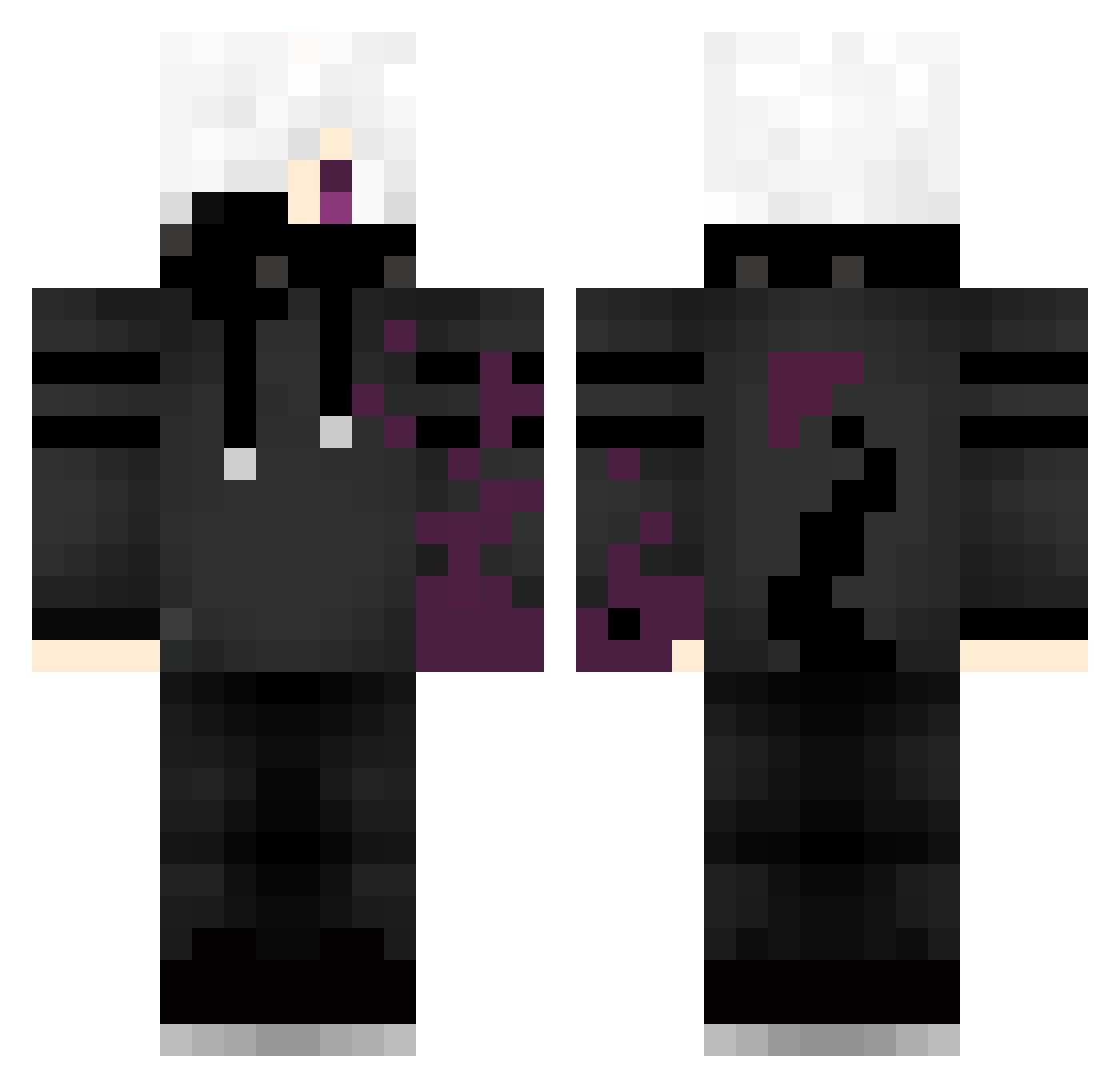zbx999 Minecraft skin, front and back view