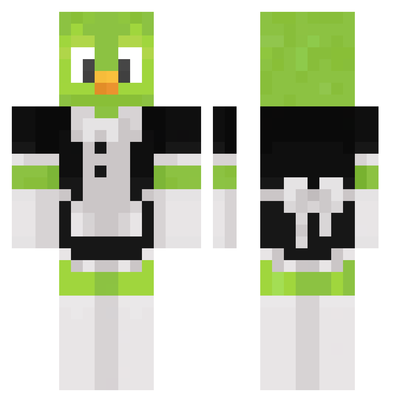 Exfen_ Minecraft skin, front and back view