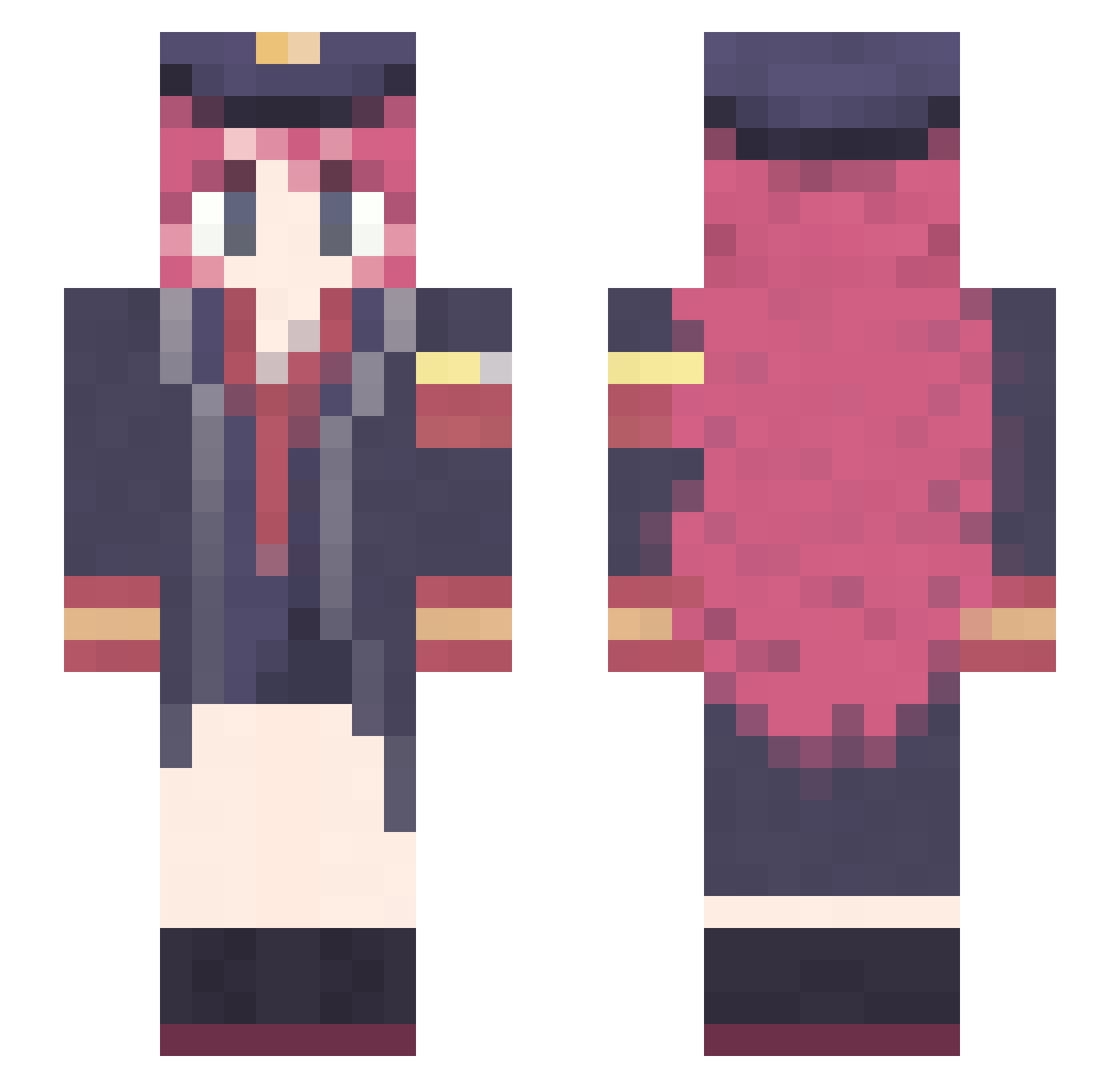 Pavel911 Minecraft skin, front and back view