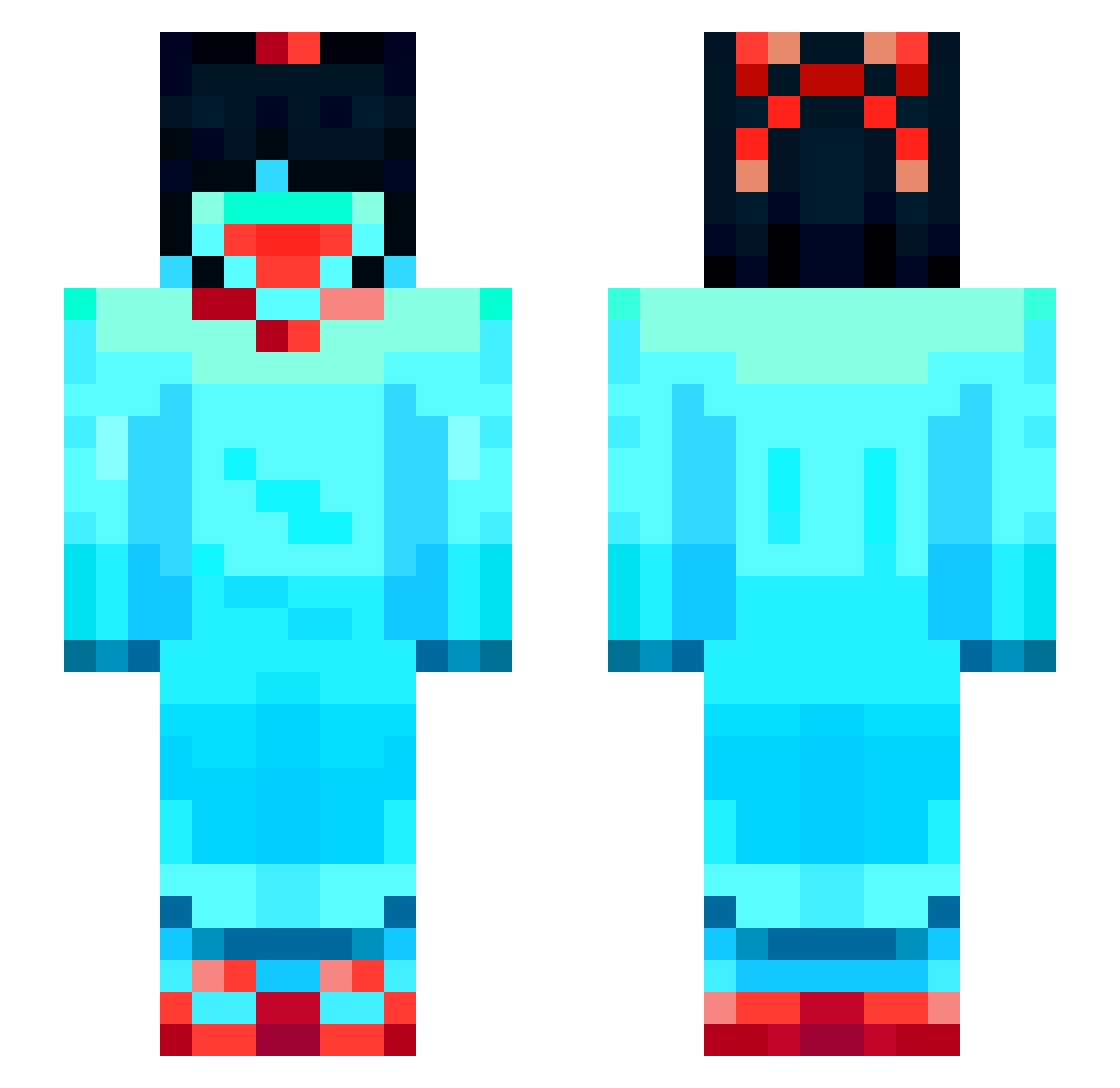 xboxcat7766 Minecraft skin, front and back view