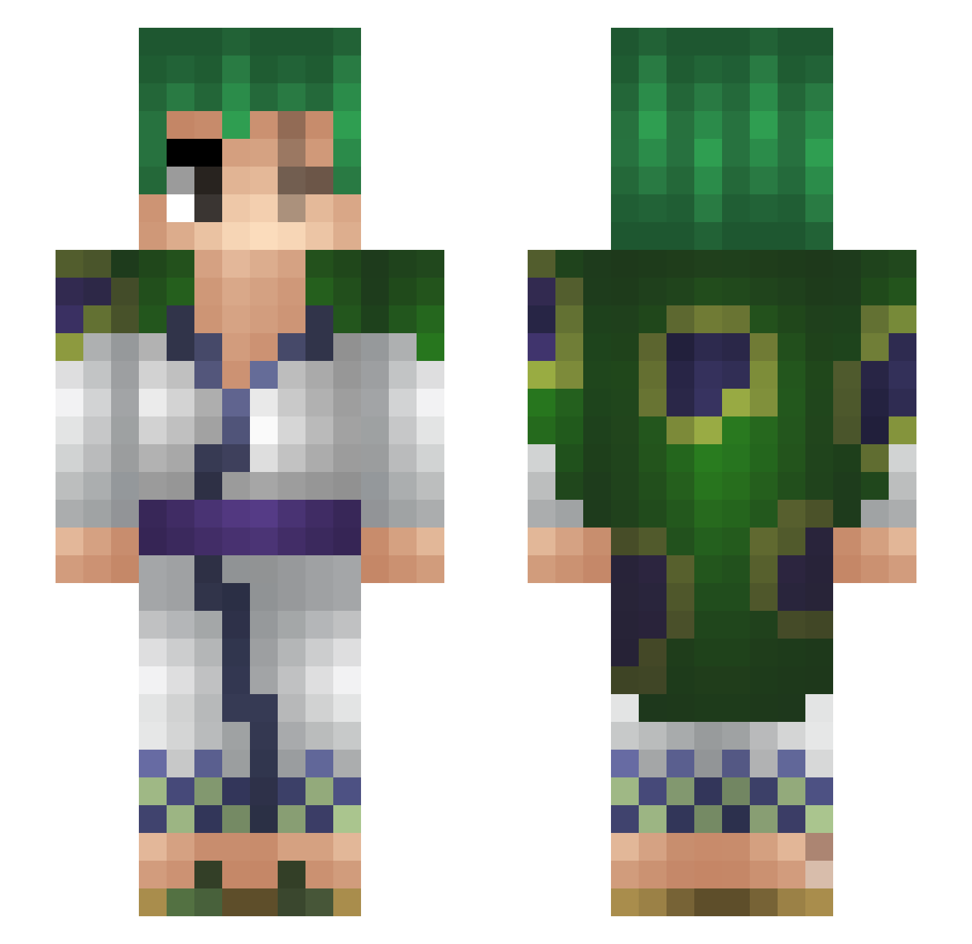 DARK_theo1 Minecraft skin, front and back view
