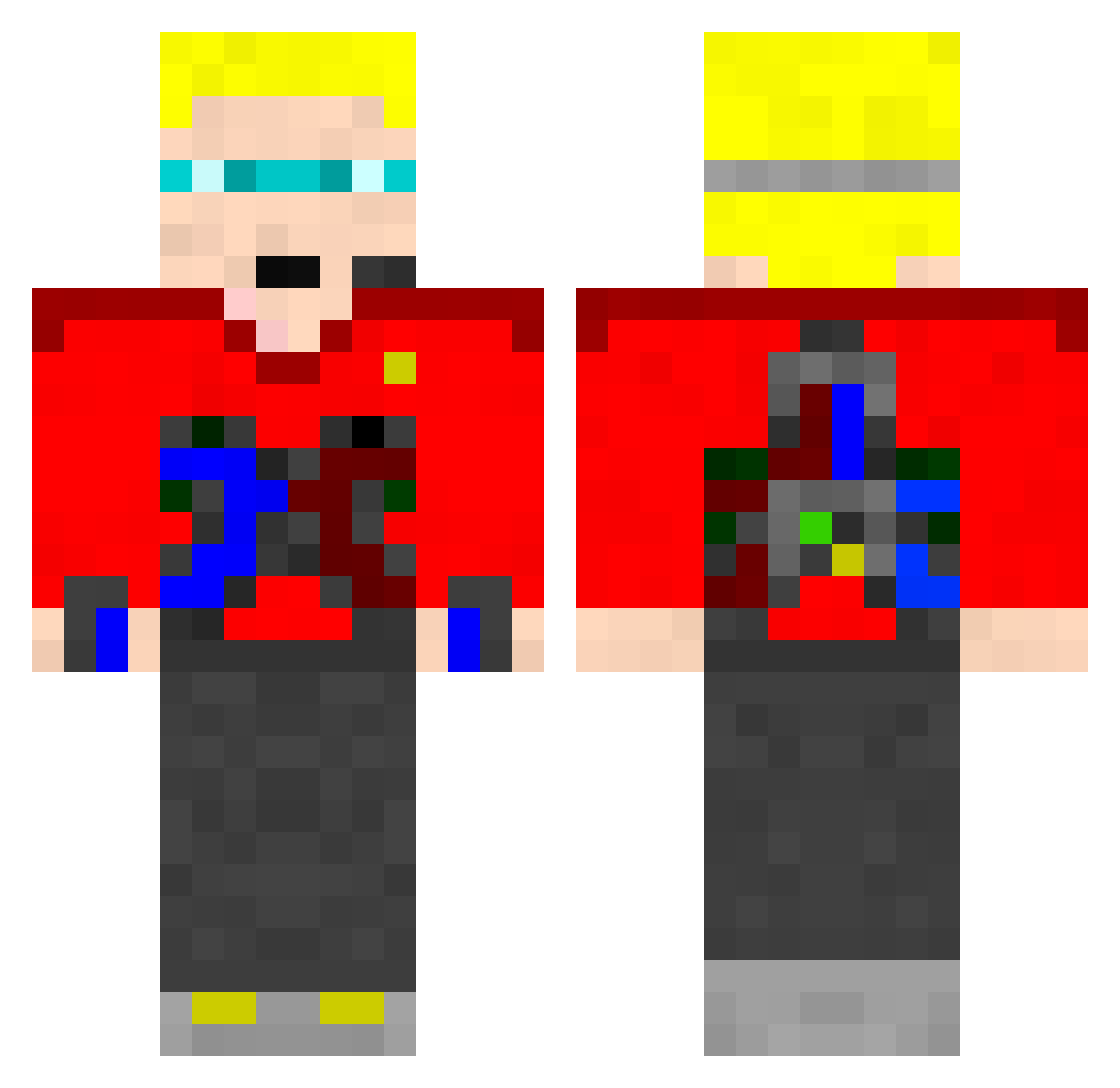 onedohg Minecraft skin, front and back view