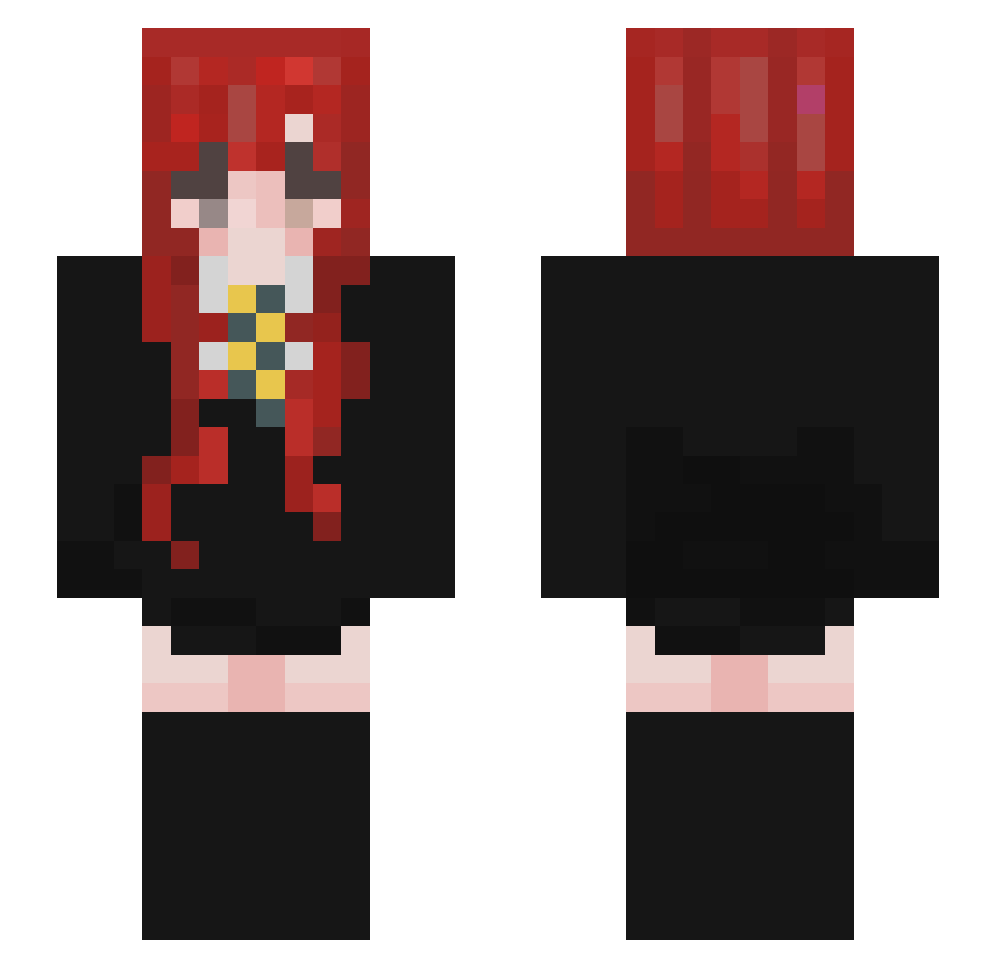 Eun_bae Minecraft skin, front and back view