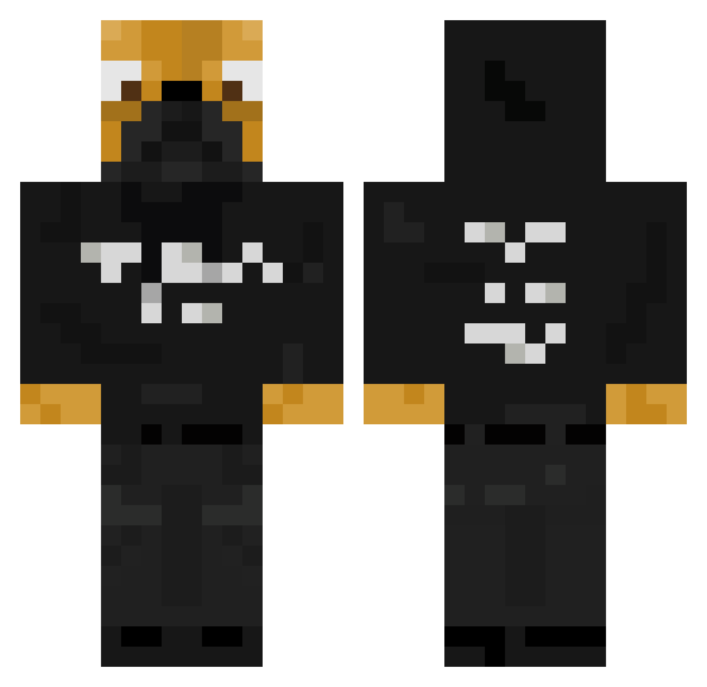 2kkai_ Minecraft skin, front and back view