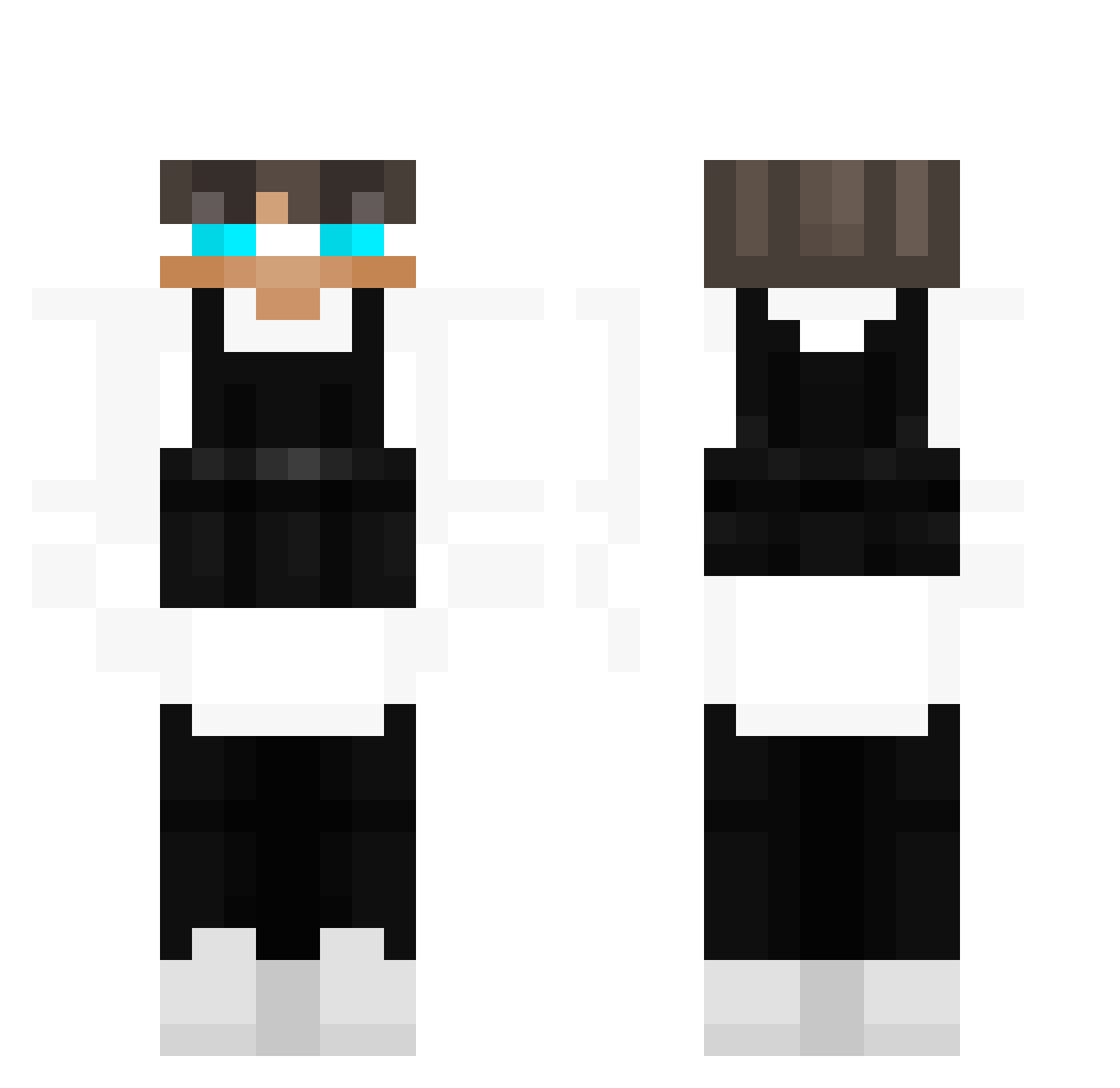 steposlavxd Minecraft skin, front and back view