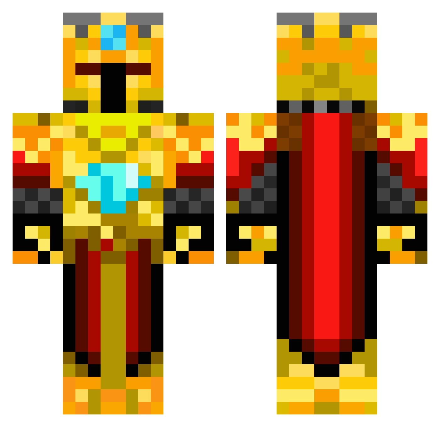 steperninho Minecraft skin, front and back view