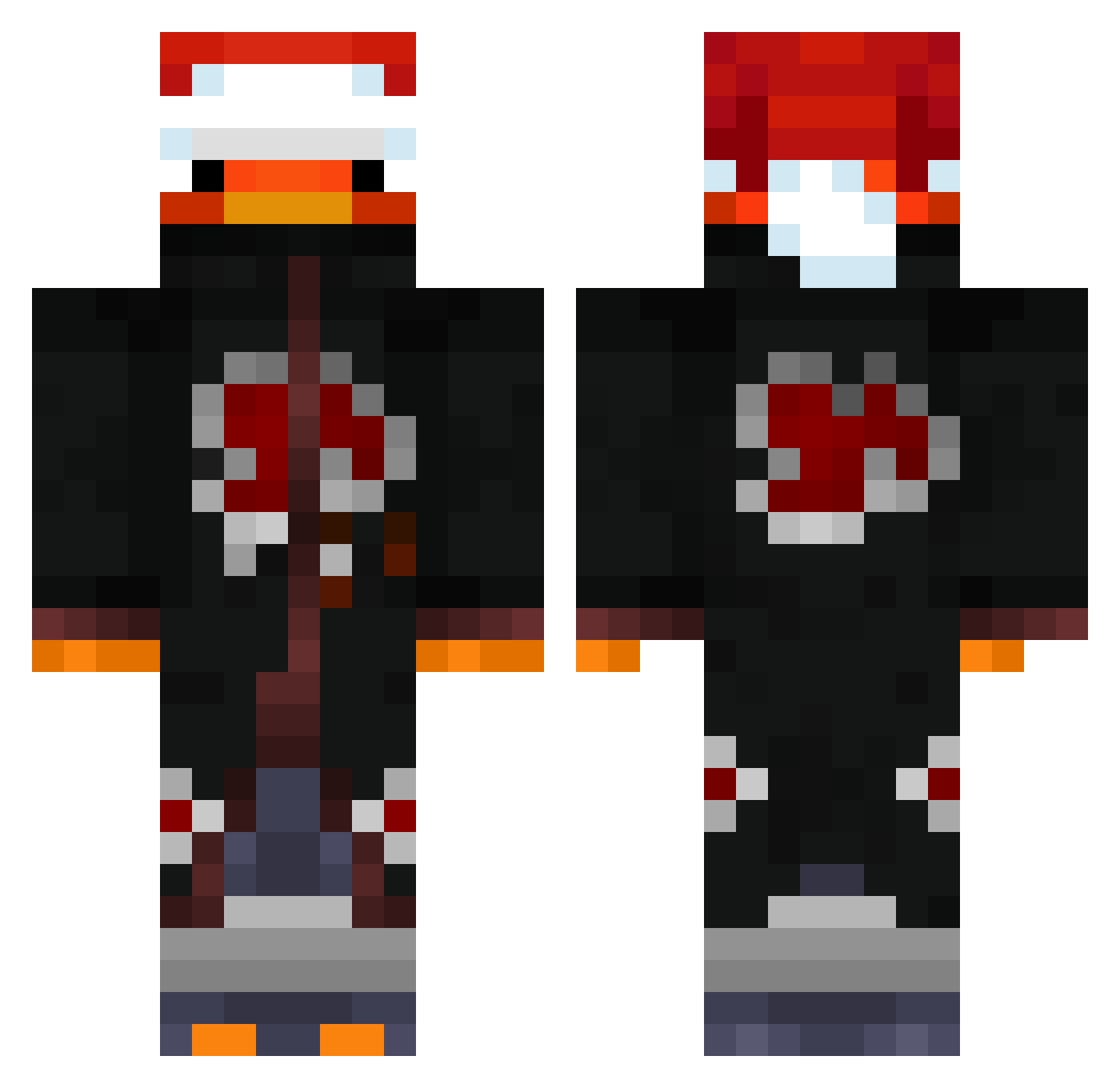 pupsay Minecraft skin, front and back view