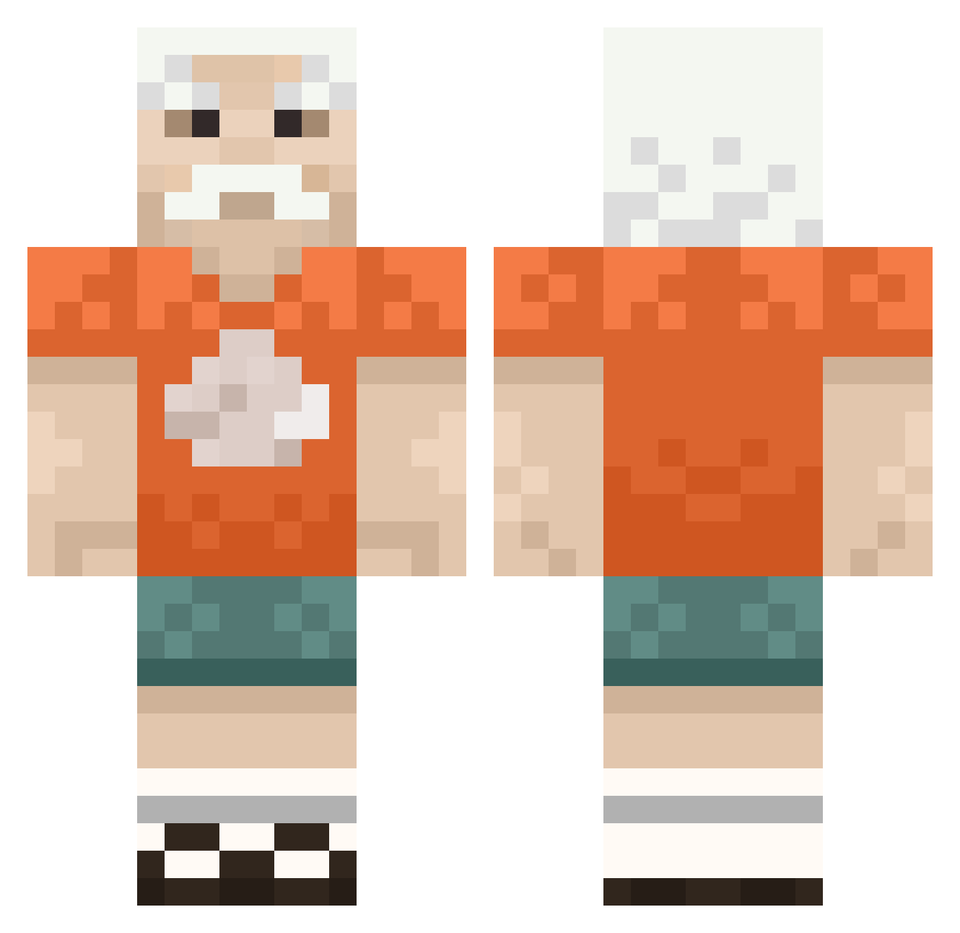 3coooo Minecraft skin, front and back view