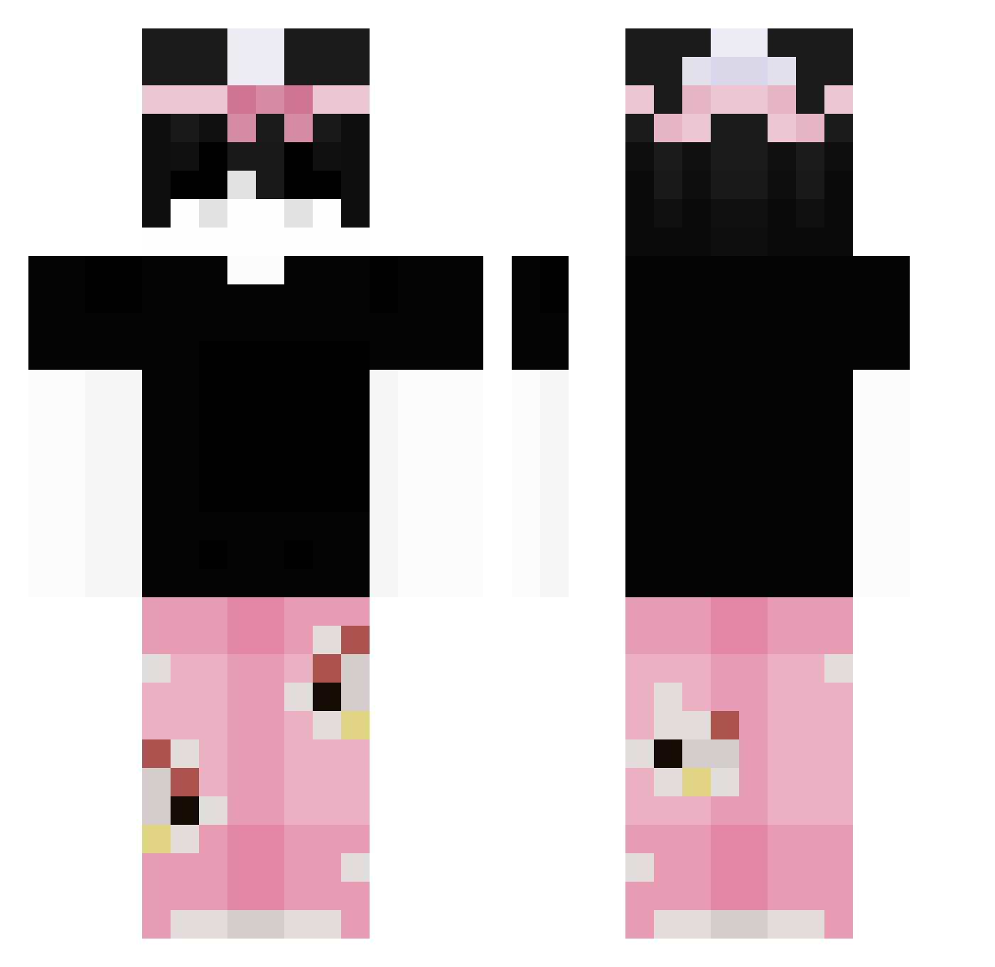 Vaingloriousness Minecraft skin, front and back view