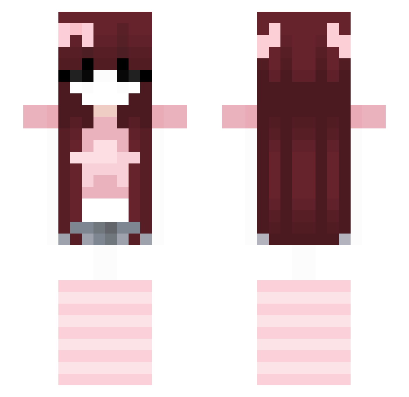 Enchantedly Minecraft skin, front and back view