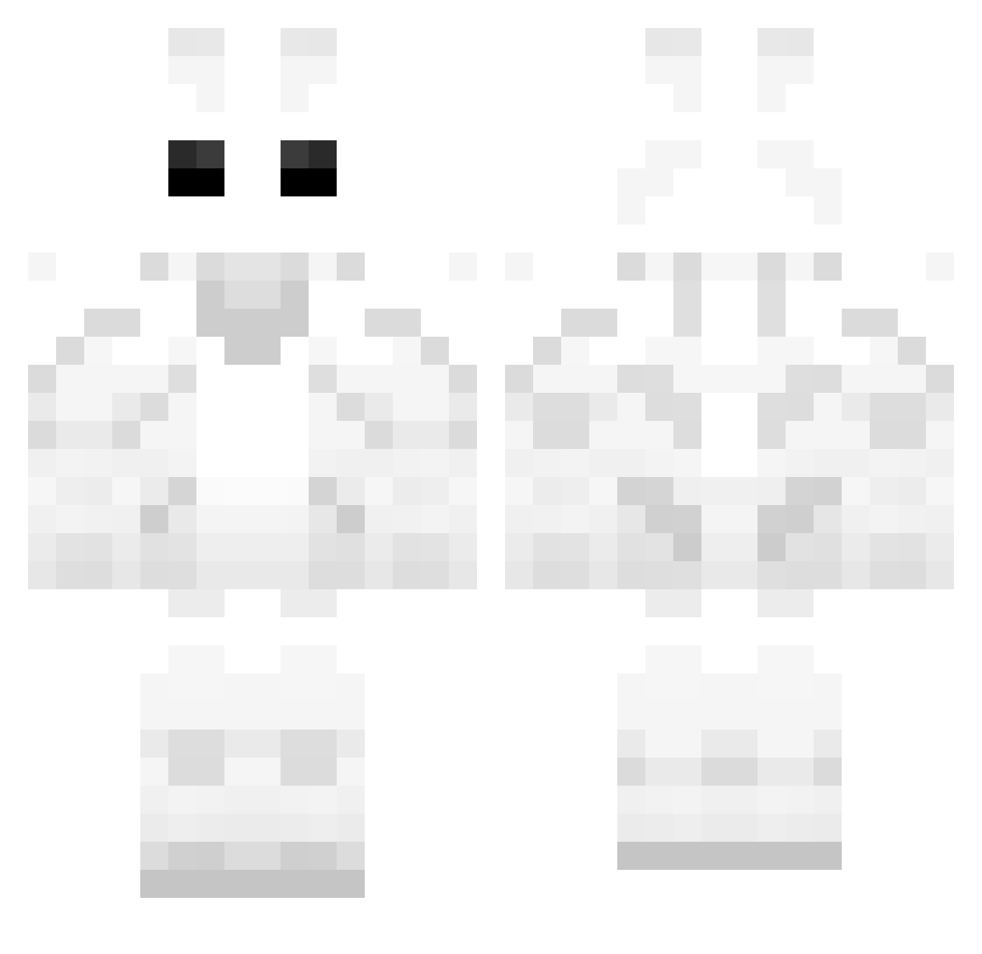 xDye Minecraft skin, front and back view