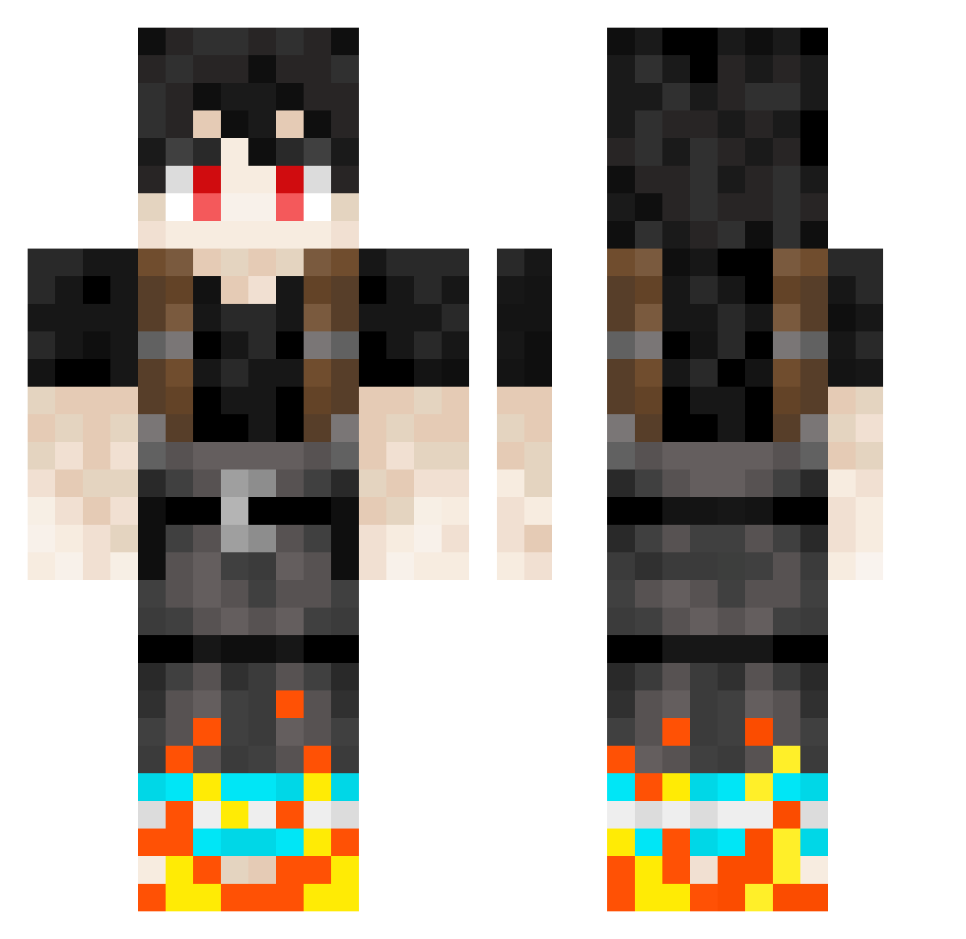 Juandavv Minecraft skin, front and back view
