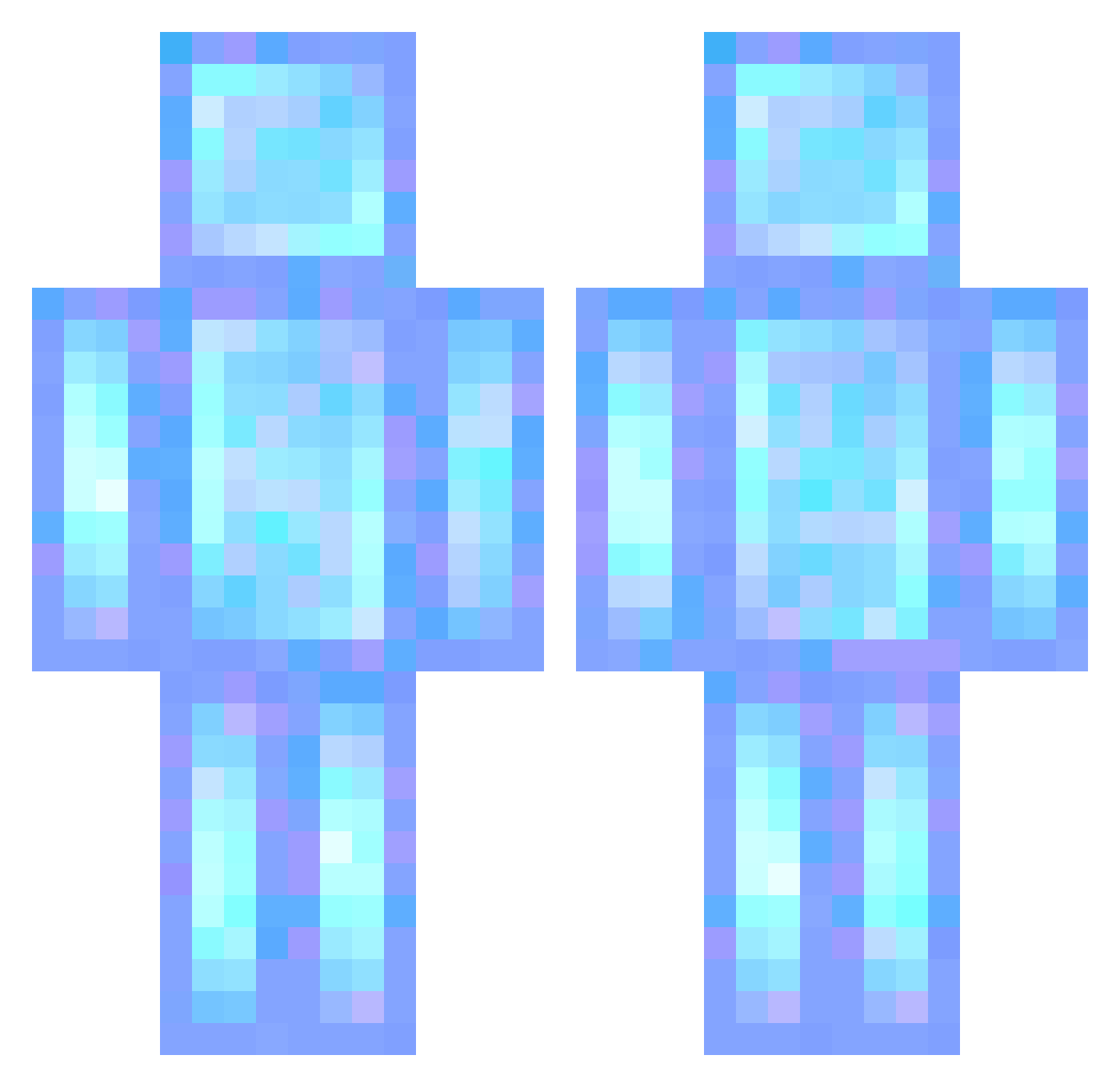 ImHere000 Minecraft skin, front and back view