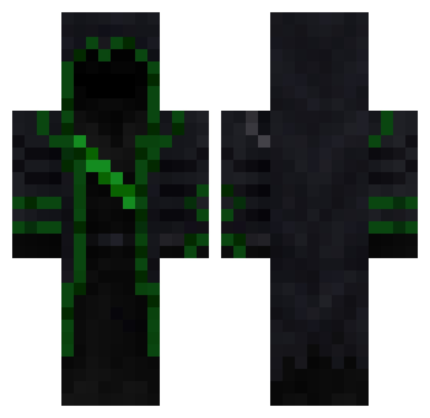 GabChrome_ Minecraft skin, front and back view