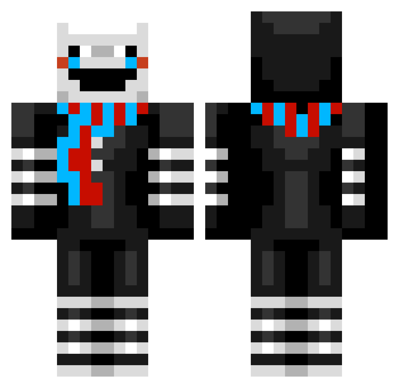 TrimPlatypus6962 Minecraft skin, front and back view