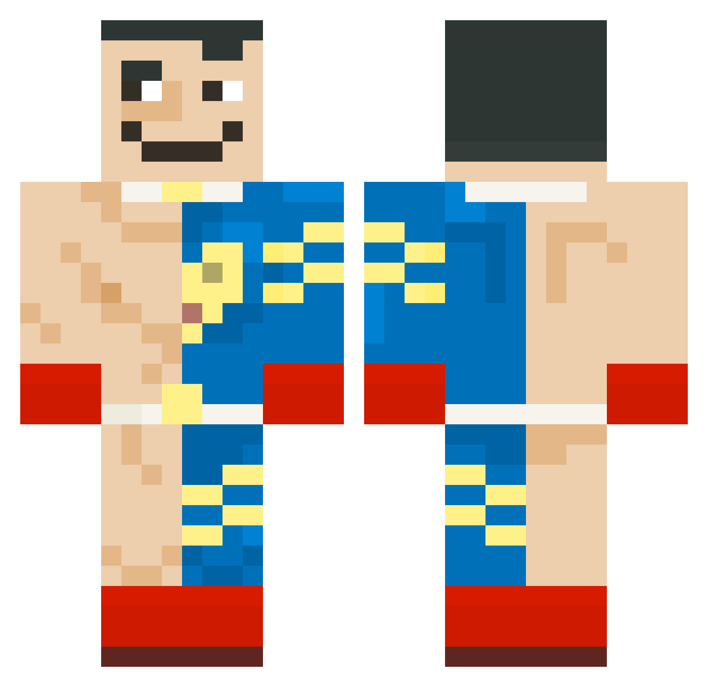 sirlemouse Minecraft skin, front and back view