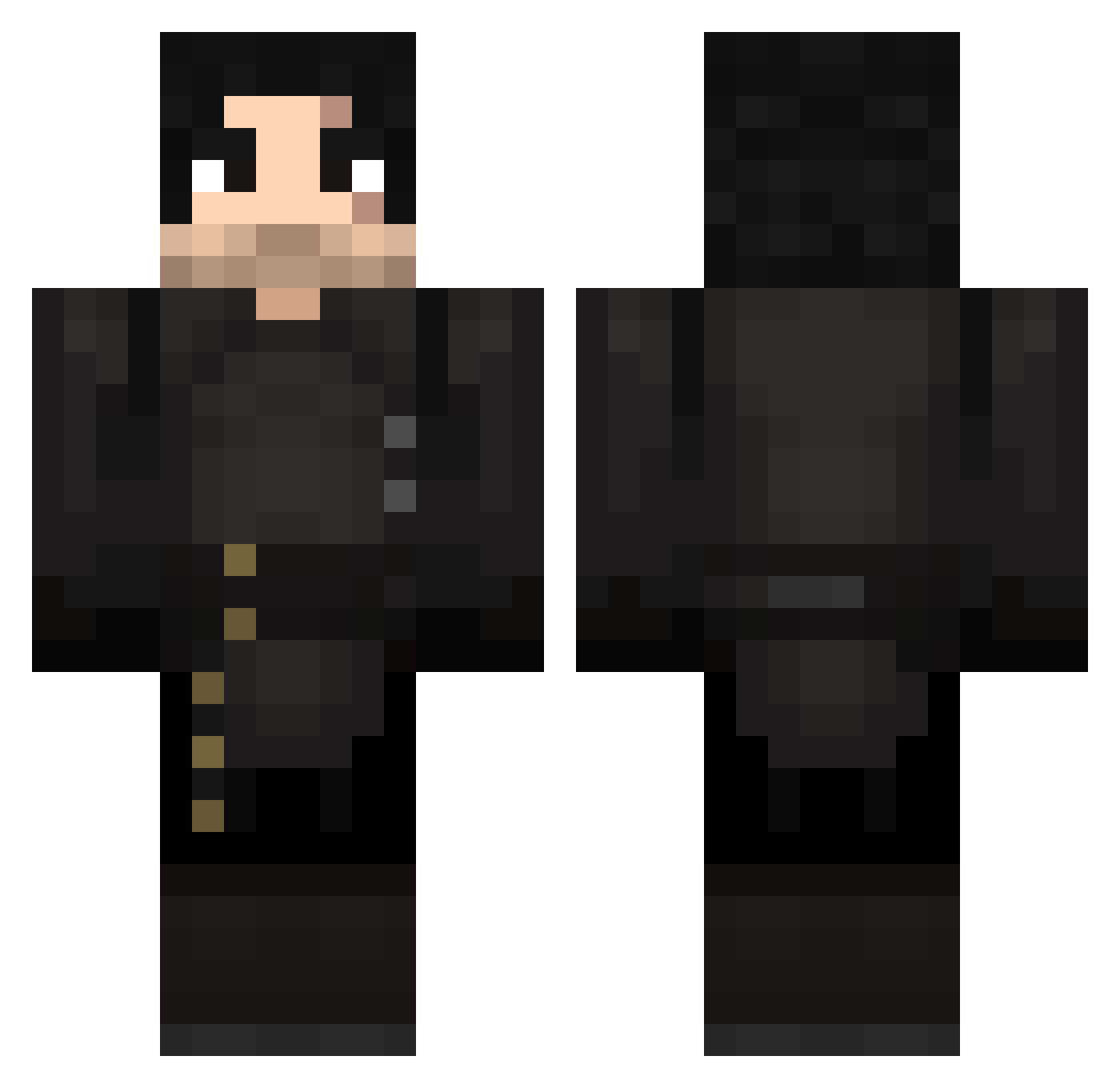 HonkInc Minecraft skin, front and back view