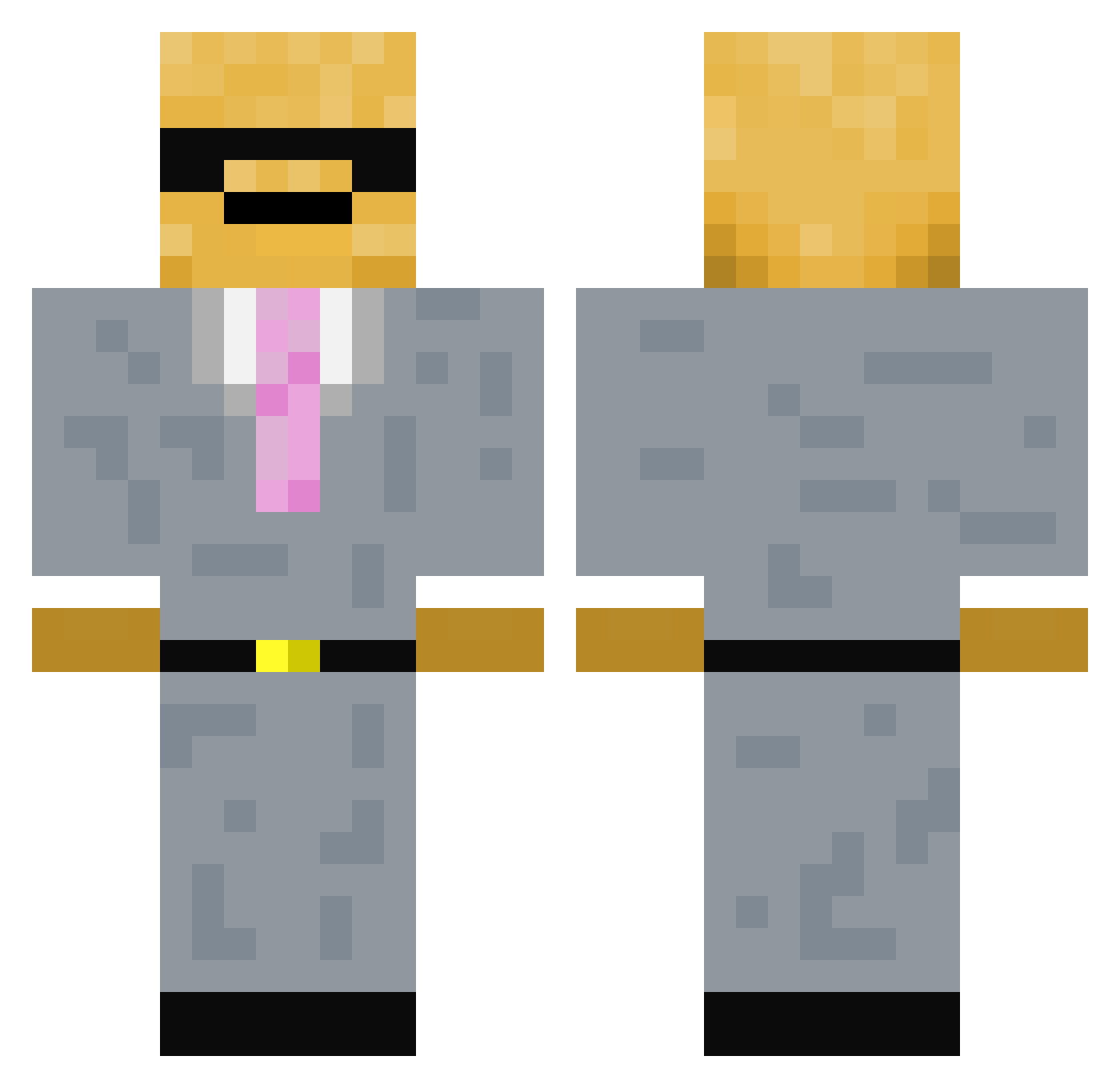 alvaroro10 Minecraft skin, front and back view
