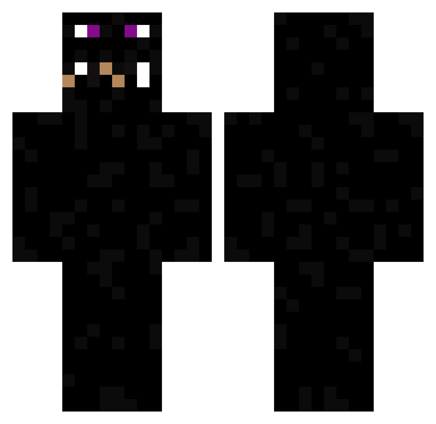 cartu412 Minecraft skin, front and back view
