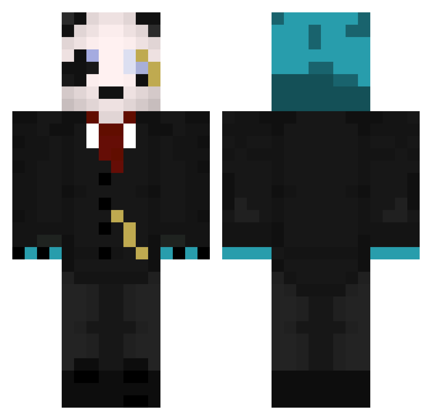 Henric2009 Minecraft skin, front and back view